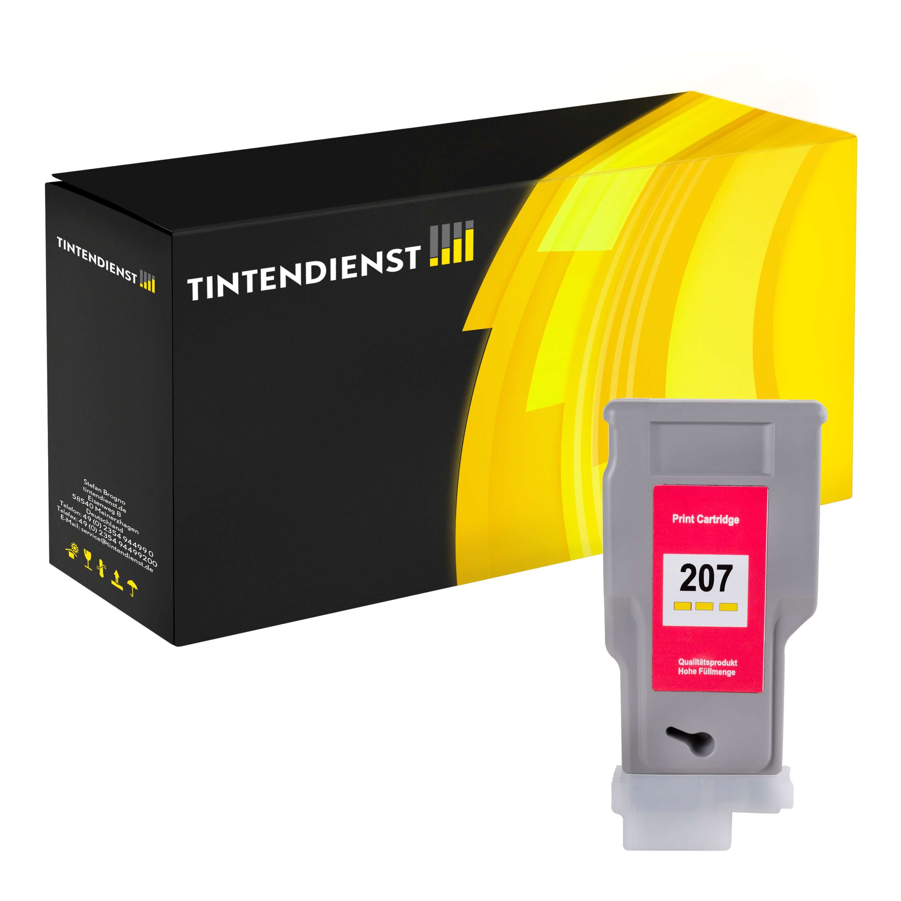 Druckerpatrone kompatibel für Canon PFI-207Y / 8792B001 Gelb