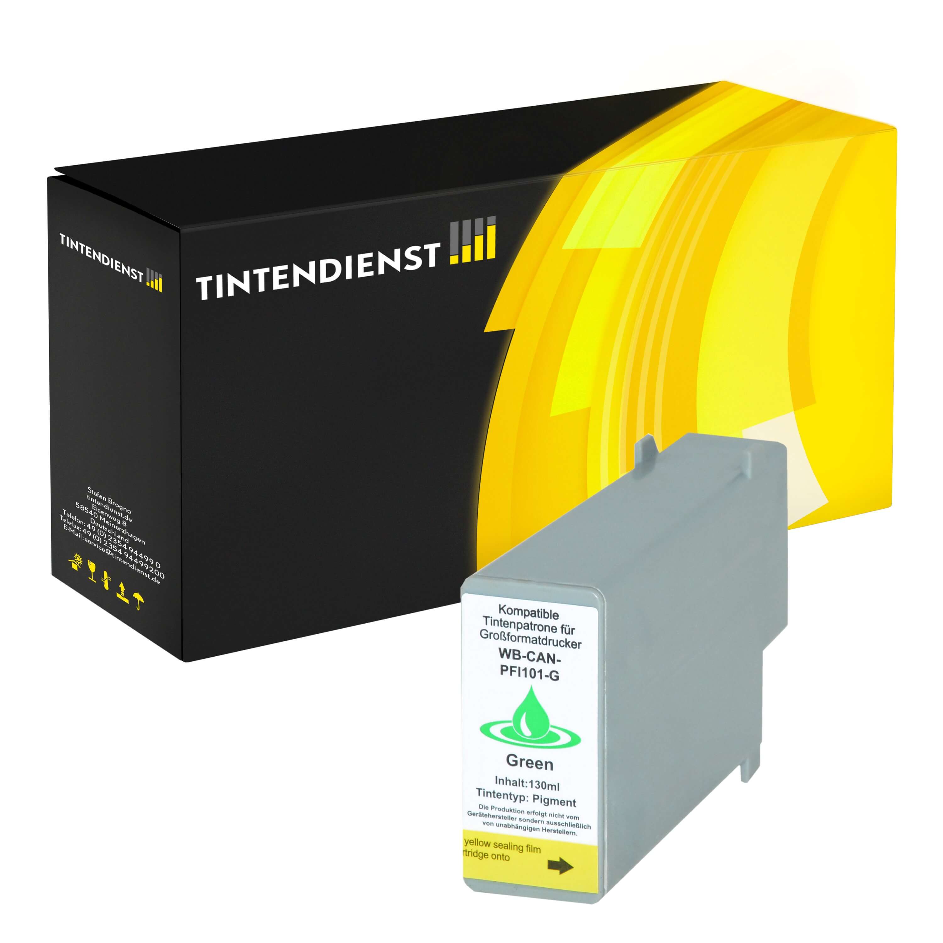 Druckerpatrone kompatibel für Canon imagePROGRAF IPF 6100 (0890B001 / PFI-101G) Grün