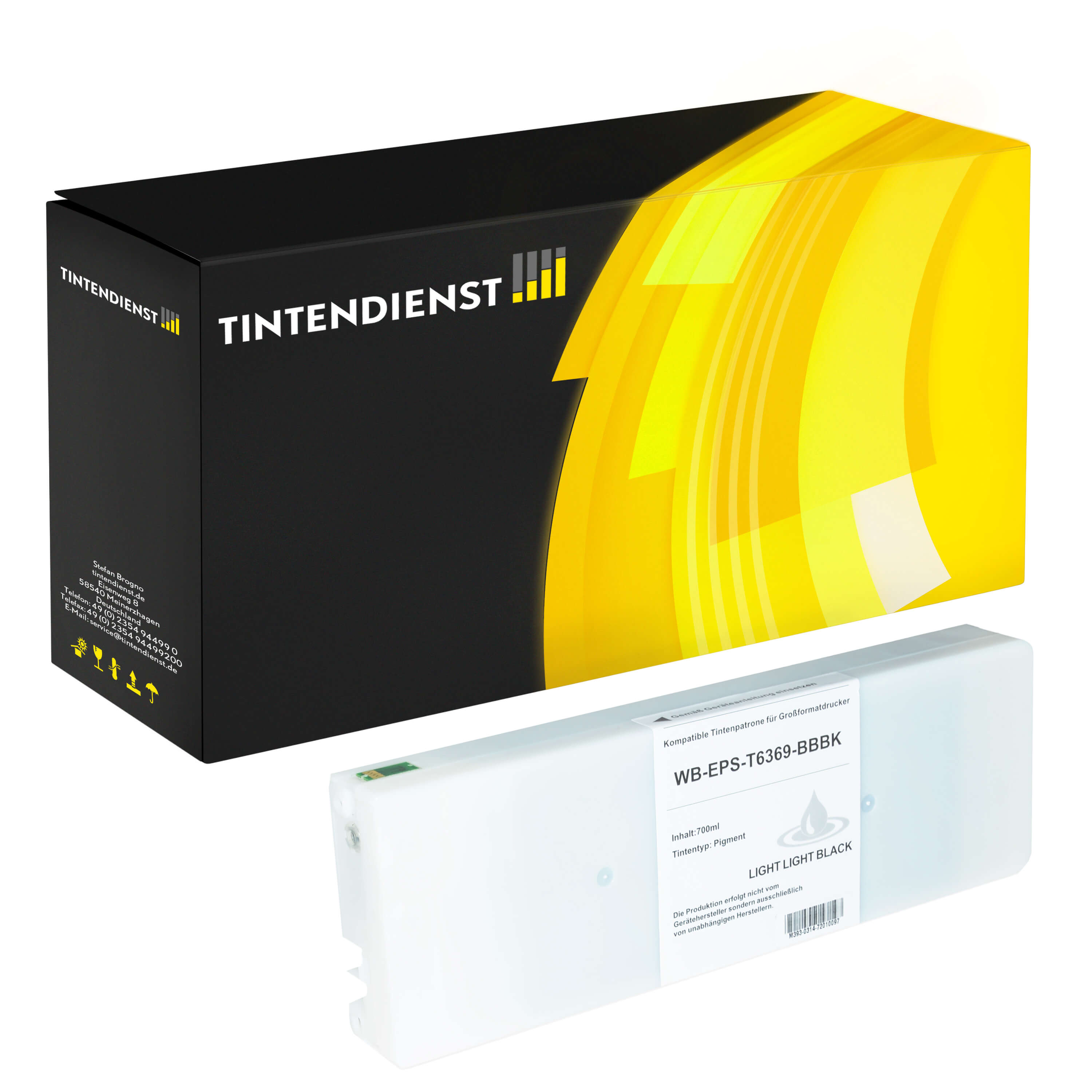 Druckerpatrone kompatibel für Epson Stylus Pro 7890 Series (C13T596900 / T5969) Schwarz Hell Hell