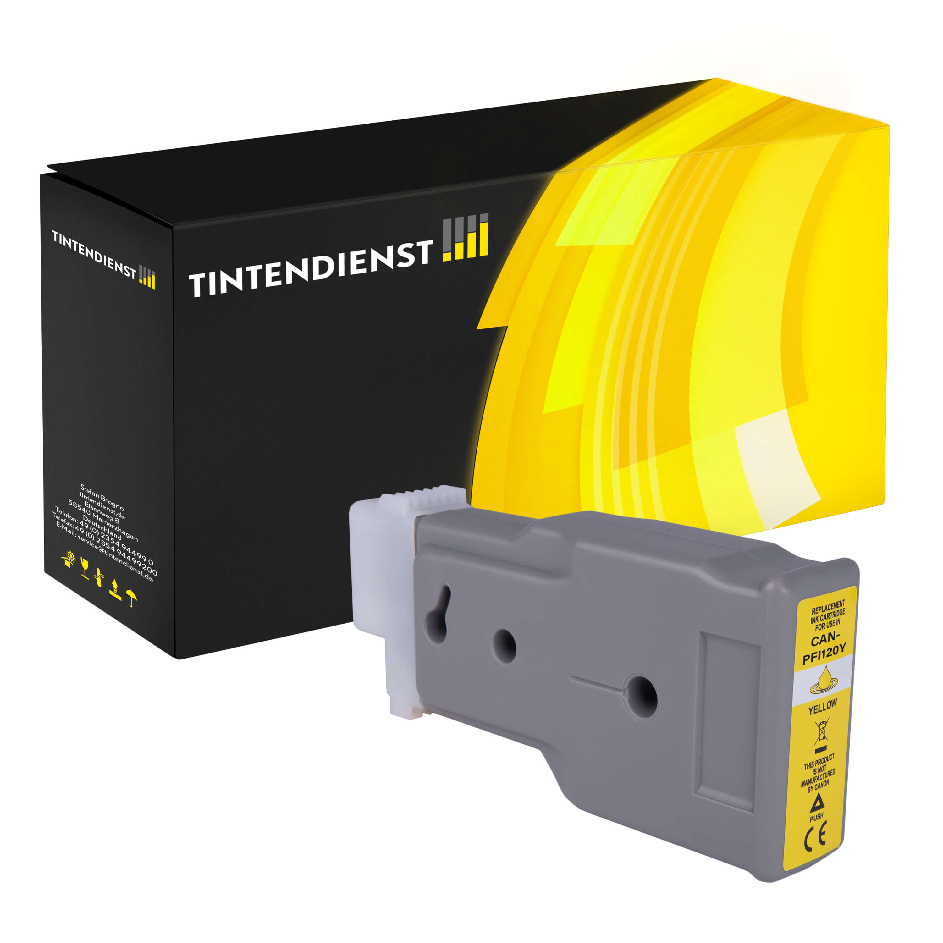 Druckerpatrone kompatibel für Canon imagePROGRAF GP-200 (2888C001 / PFI-120Y) Gelb