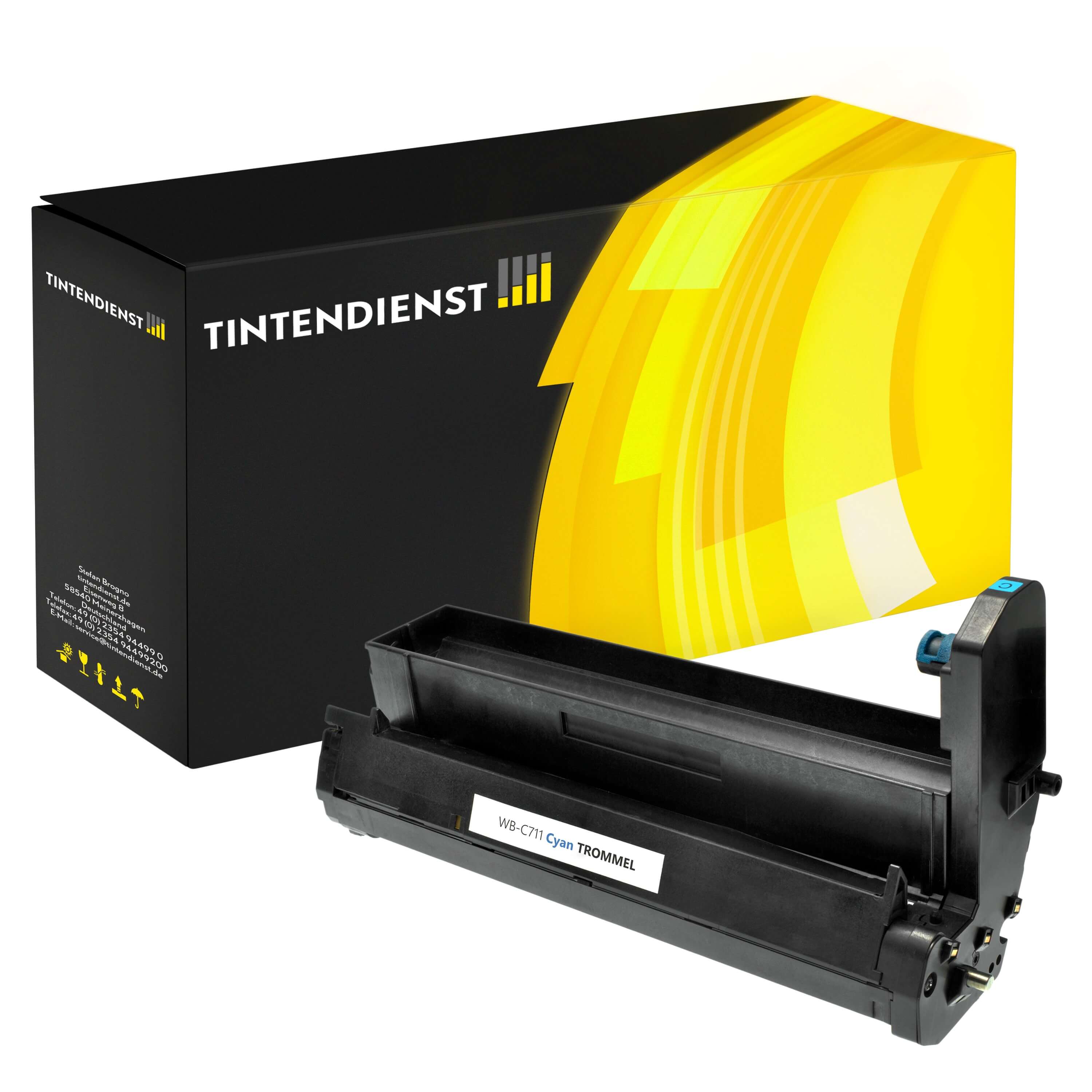 Trommel kompatibel für OKI C 711 WT (44318507) Cyan