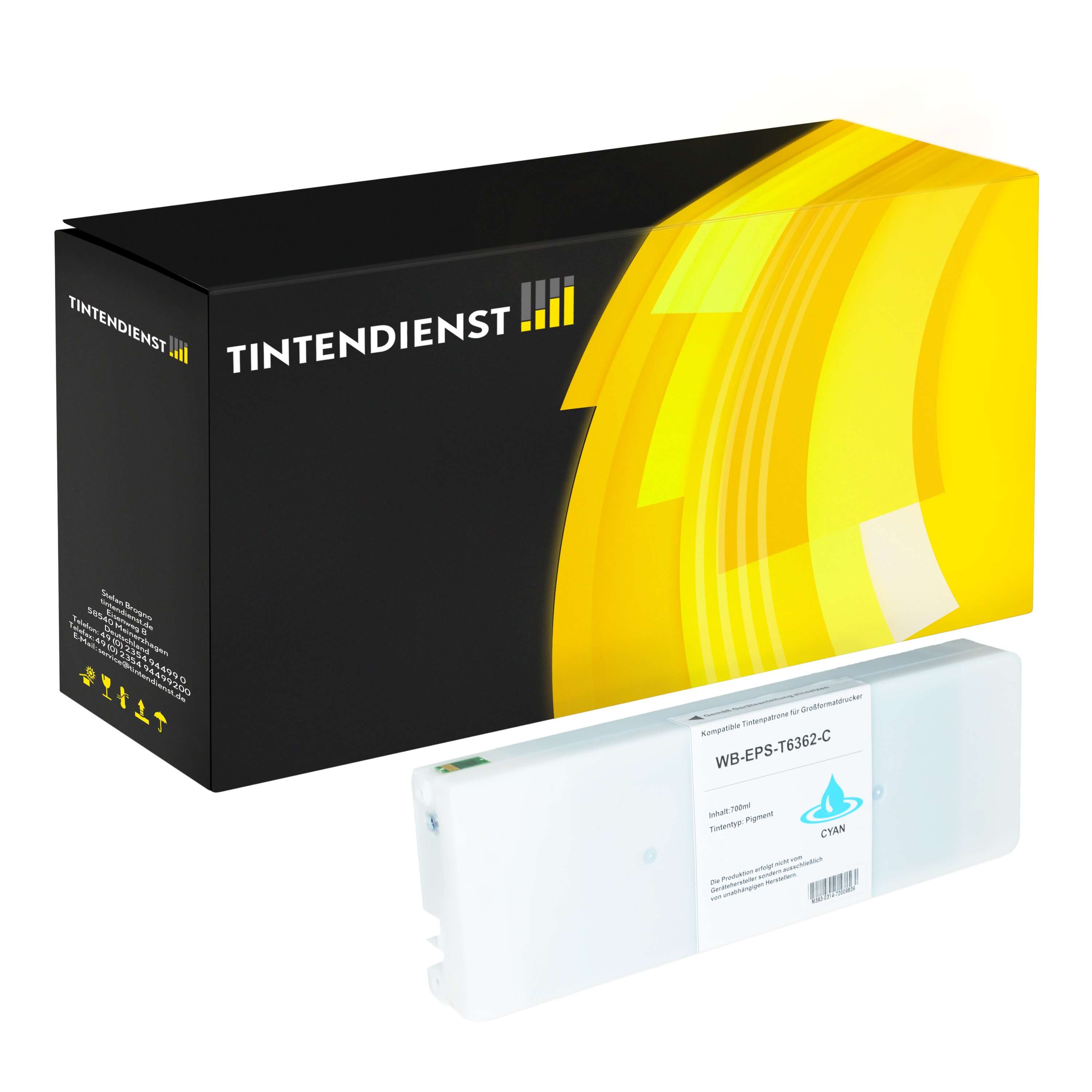 Druckerpatrone kompatibel für Epson Stylus Pro 7890 SpectroProofer (C13T596200 / T5962) Cyan