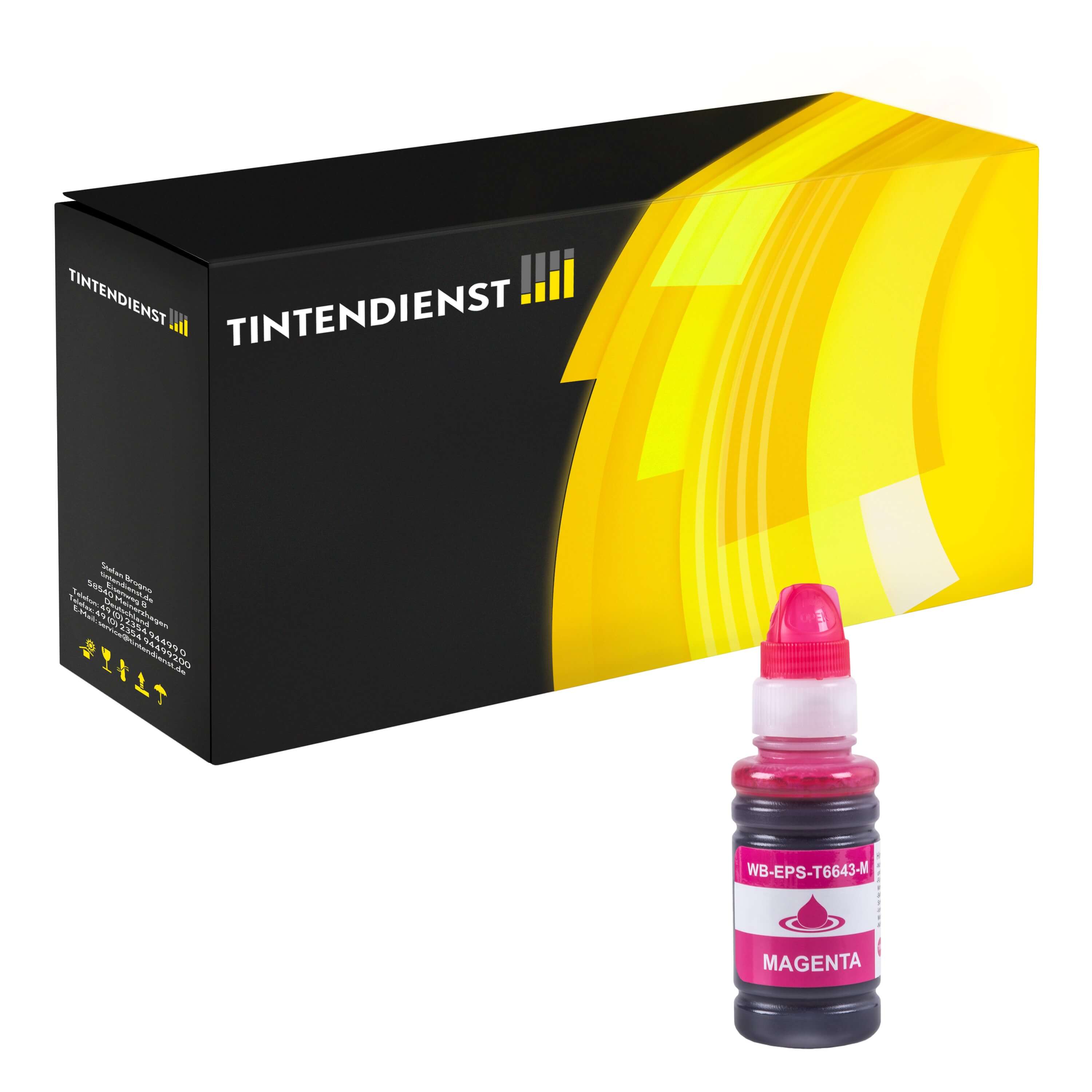 Tintentank kompatibel für Epson EcoTank L 455 (C13T664340 / 664) Magenta