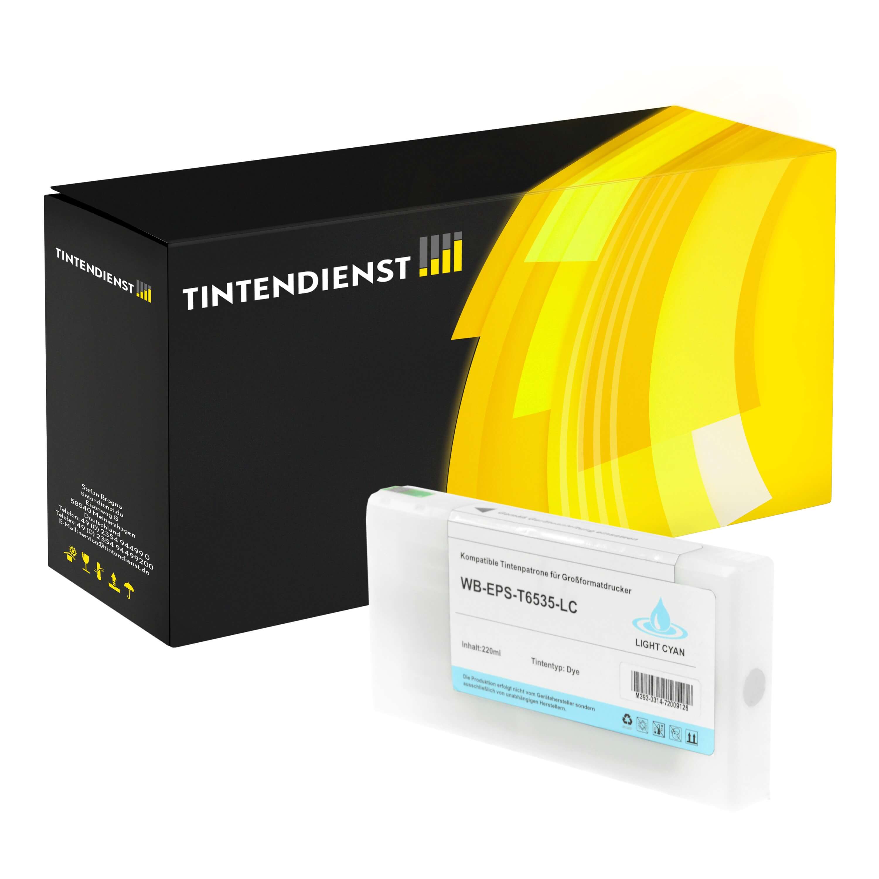 Druckerpatrone kompatibel für Epson Stylus Pro 4900 SpectroProofer UV (C13T653500 / T6535) Photo Cyan