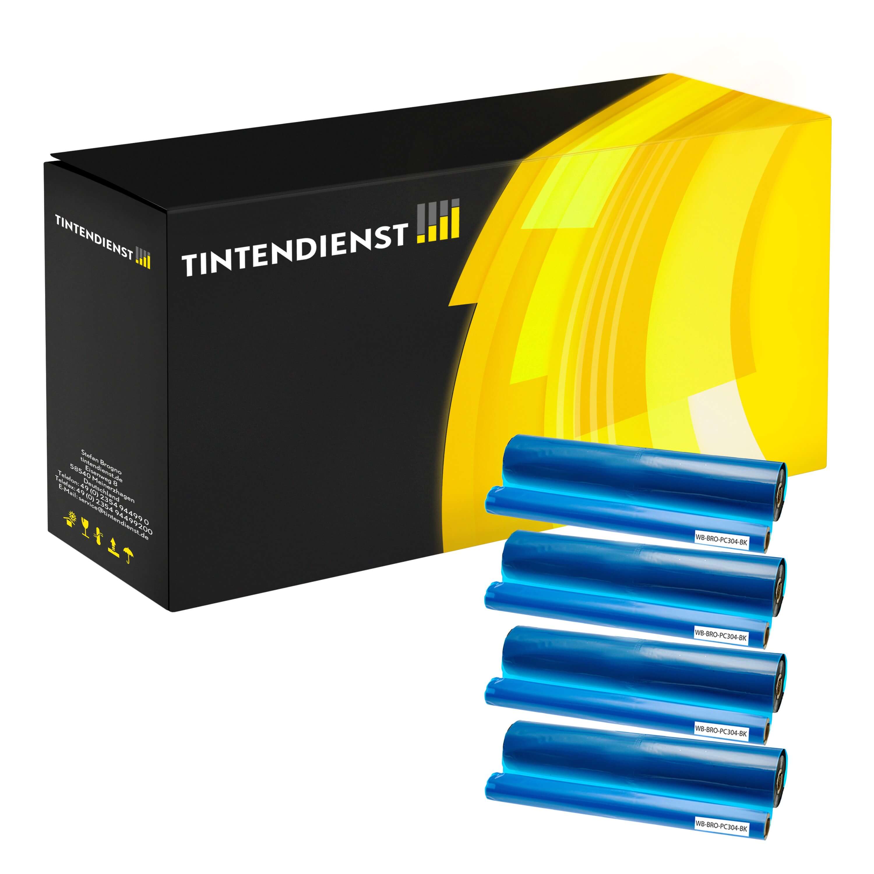 Thermorolle kompatibel für Brother Intellifax 770 Series (PC-304RF) Schwarz