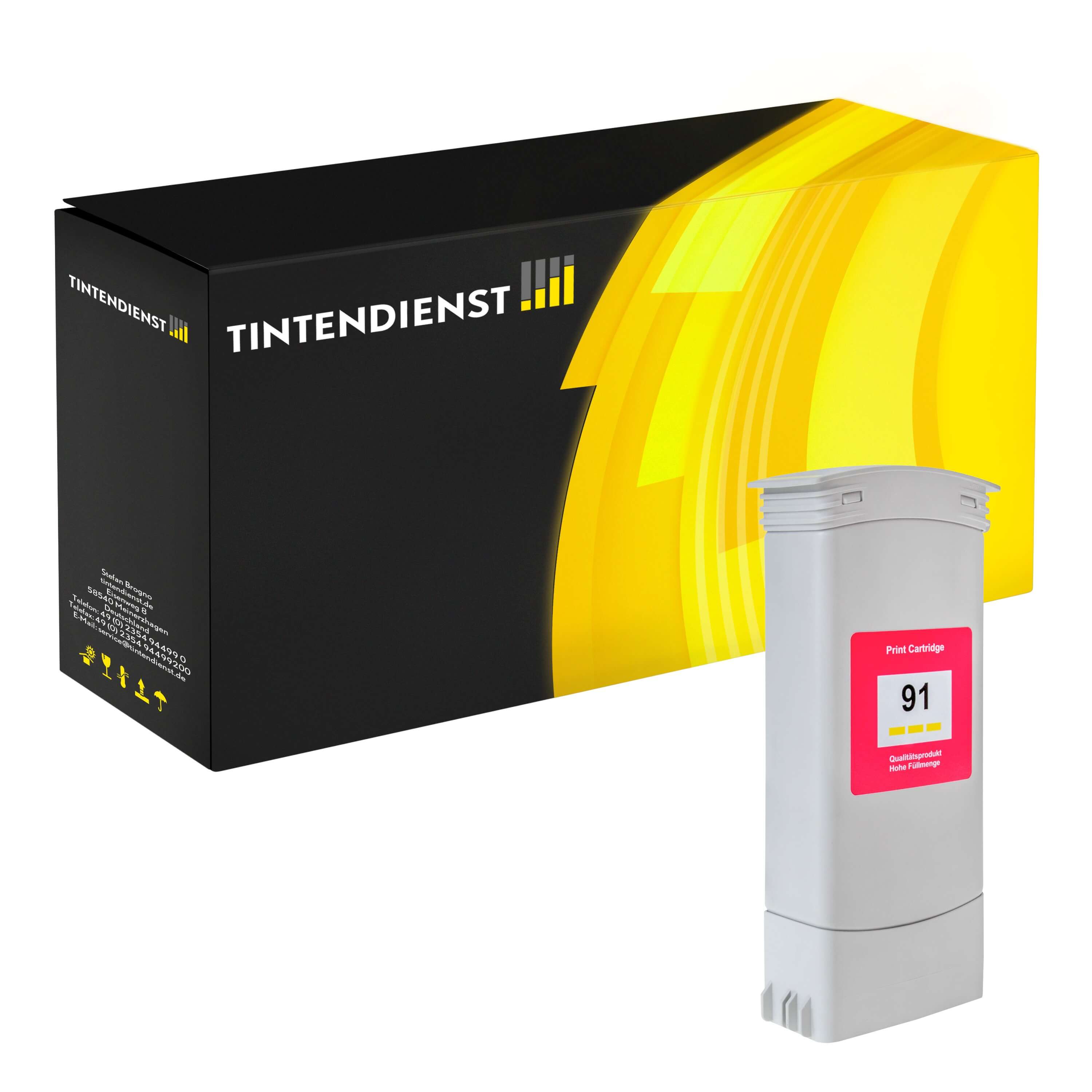 Druckerpatrone kompatibel für HP 91 / C9469A Gelb