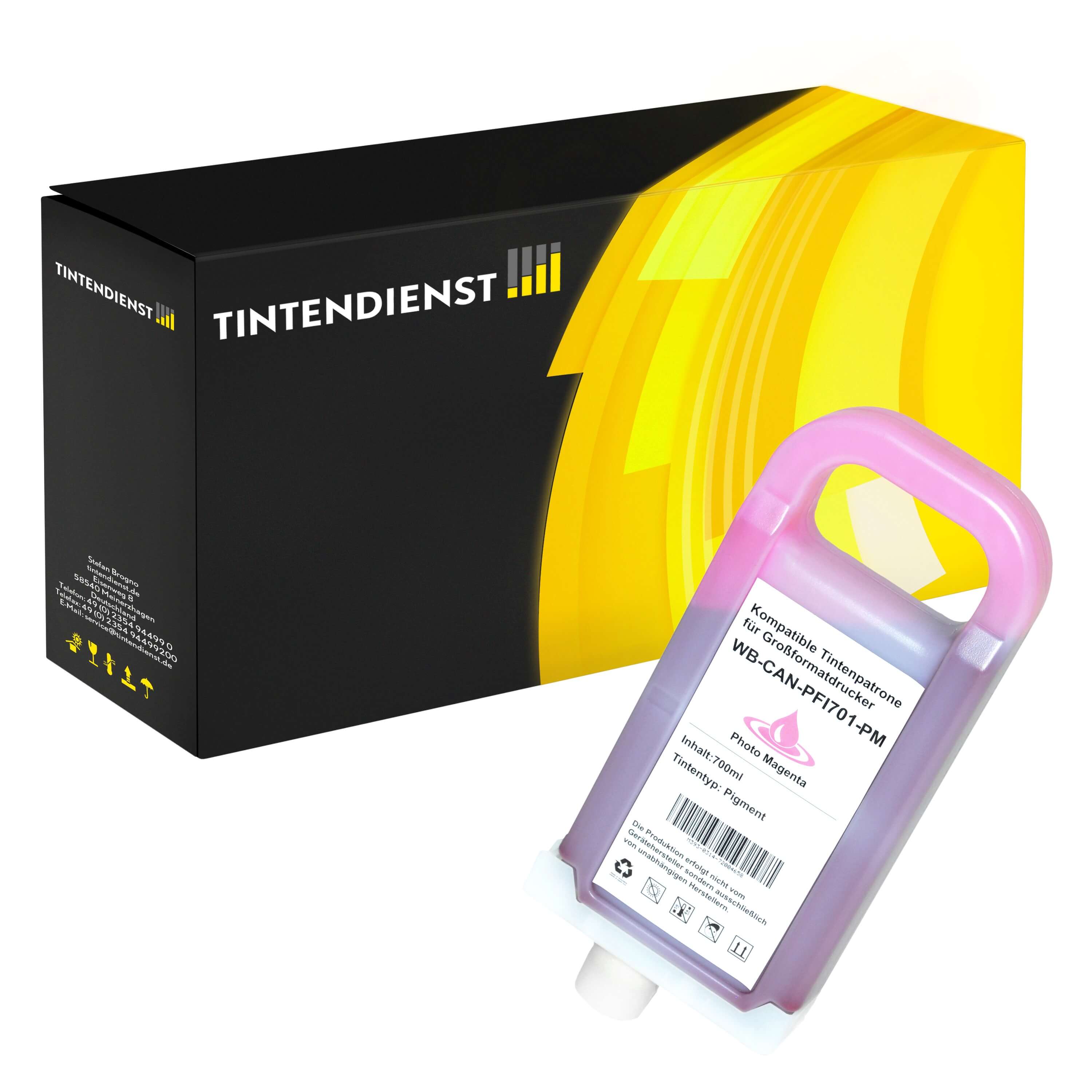 Druckerpatrone kompatibel für Canon imagePROGRAF IPF 8100 (0905B001 / PFI-701PM) Photo Magenta