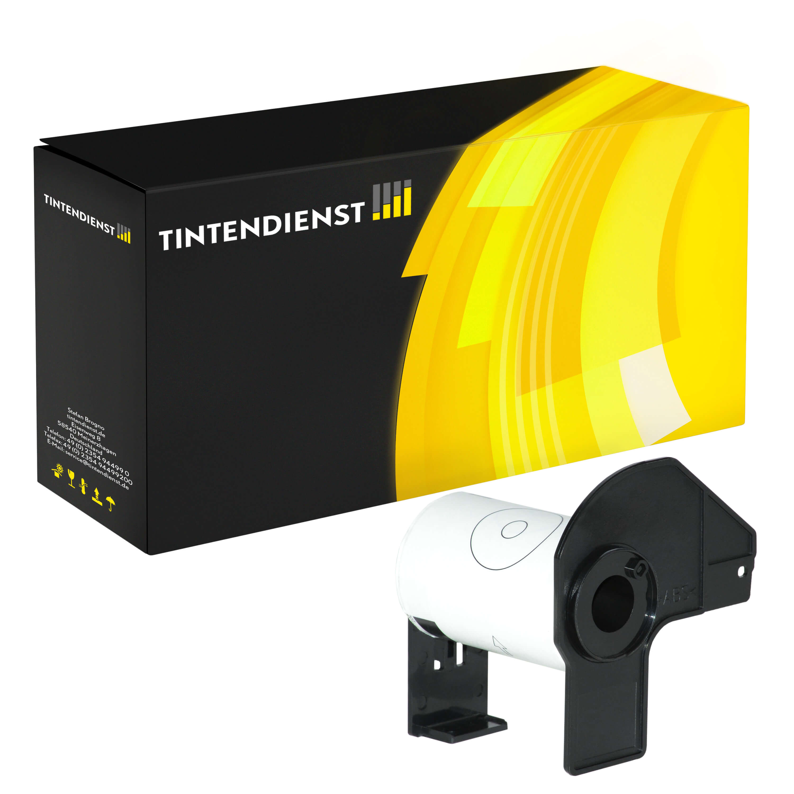 CD/DVD-Etiketten kompatibel für Brother P-Touch QL 1110 NWBc (DK-11207) Weiss 58mm/58mm (100 Stück)