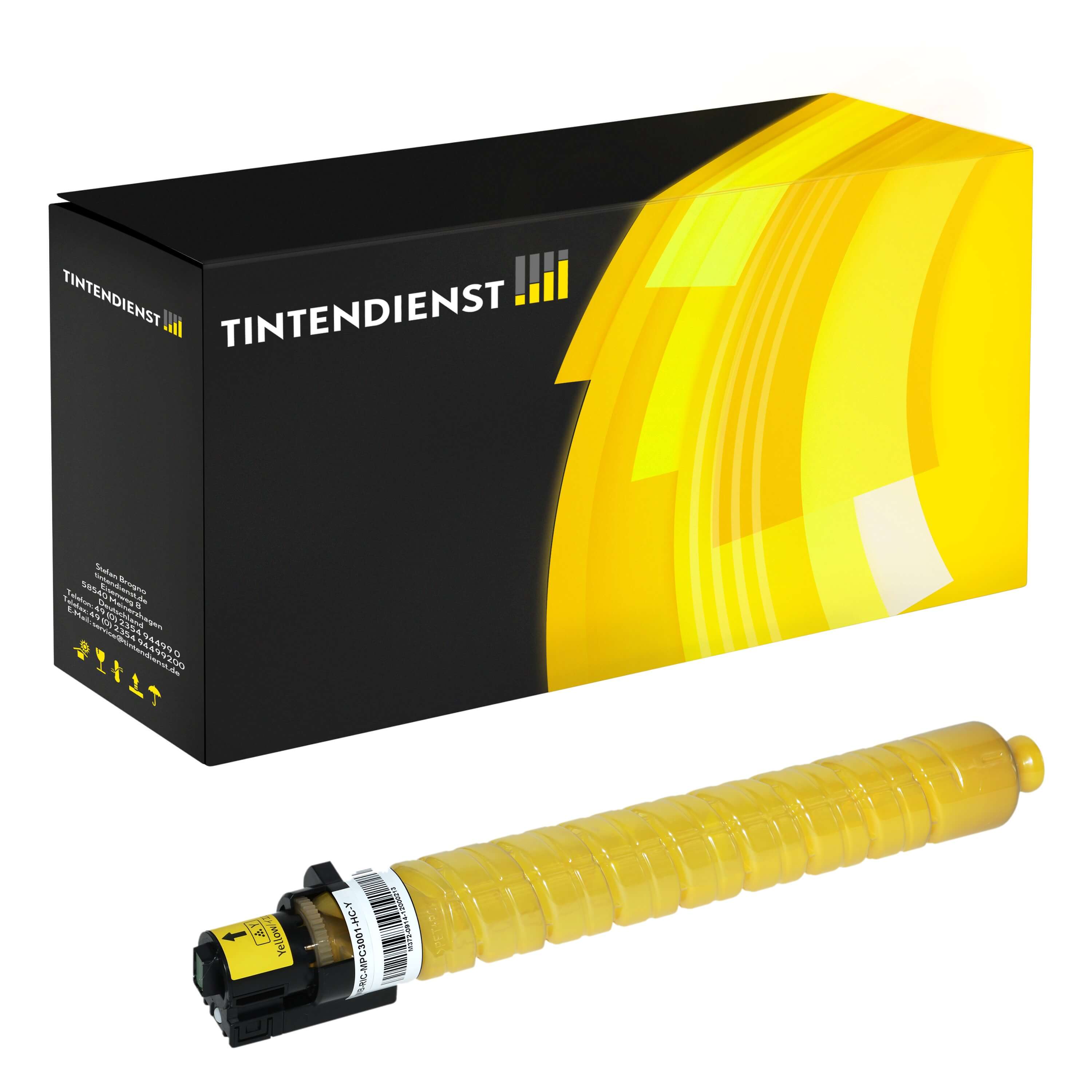 Toner kompatibel für Ricoh Aficio MP C 2800 spf (842044) Gelb