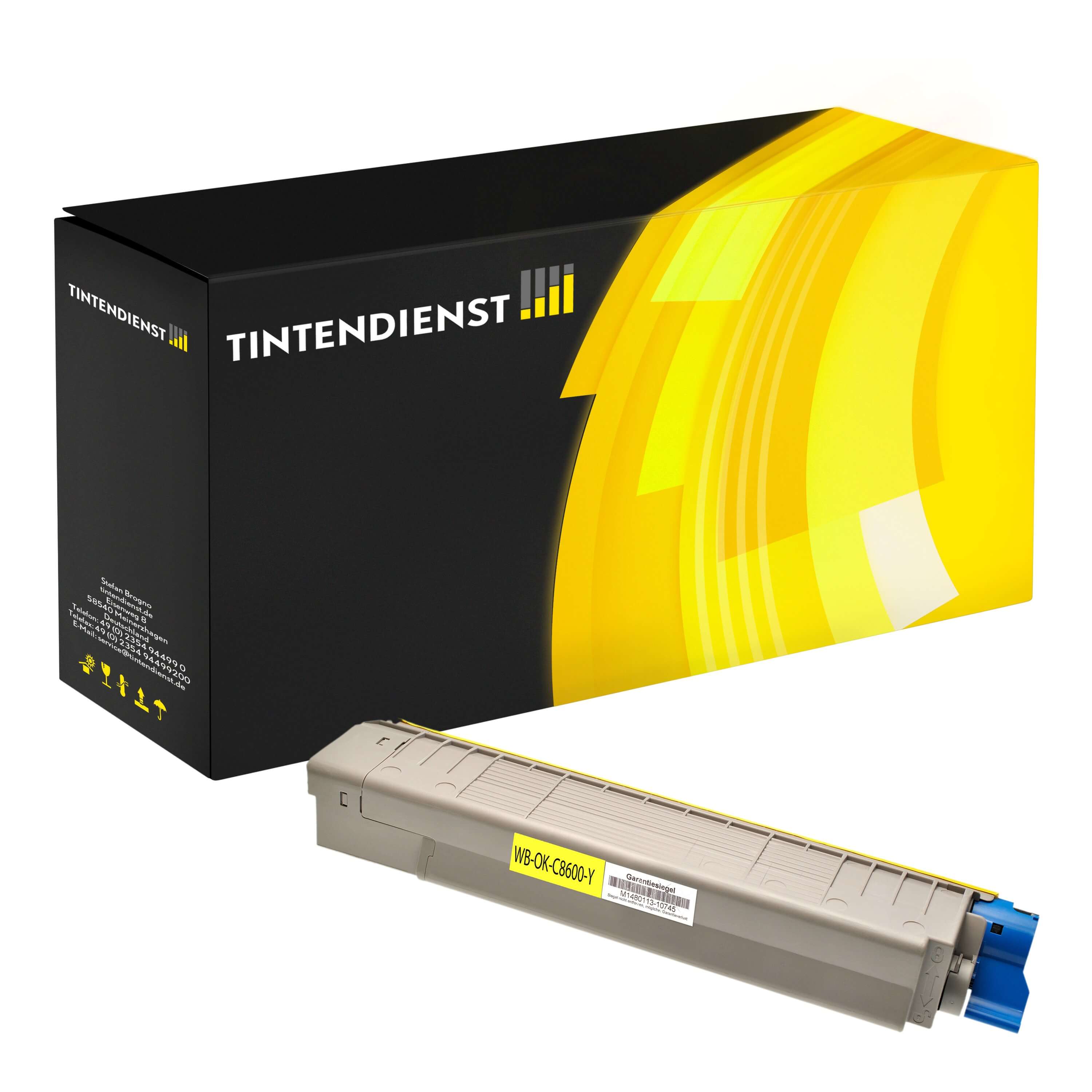 Toner kompatibel für OKI C 8600 DTN (43487709) Gelb