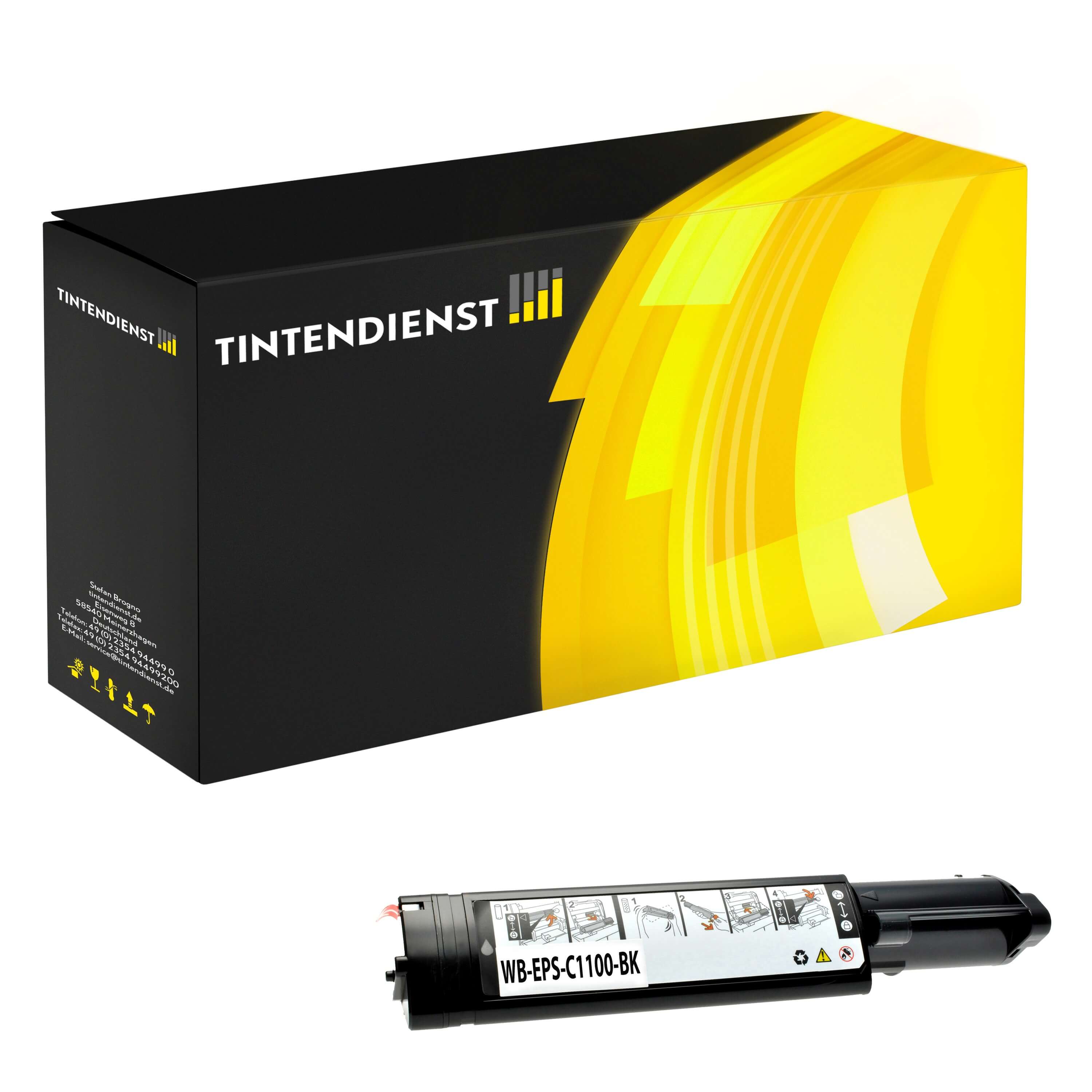 Toner kompatibel für Epson Aculaser C 1100 N (C13S050190 / 0190) Schwarz