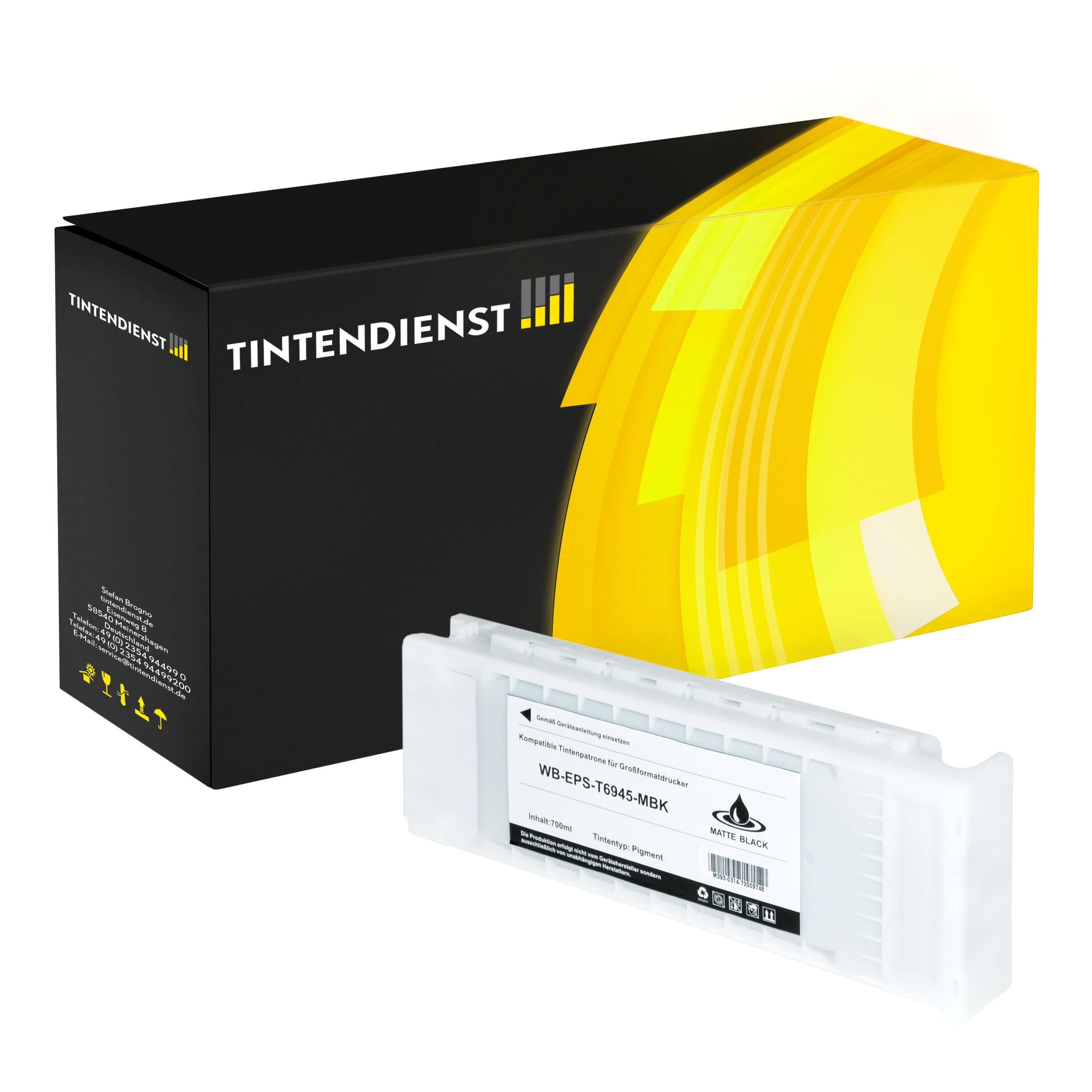 Druckerpatrone kompatibel für Epson SureColor SC-T 7200 D-PS (C13T694500 / T6945) Matt Schwarz