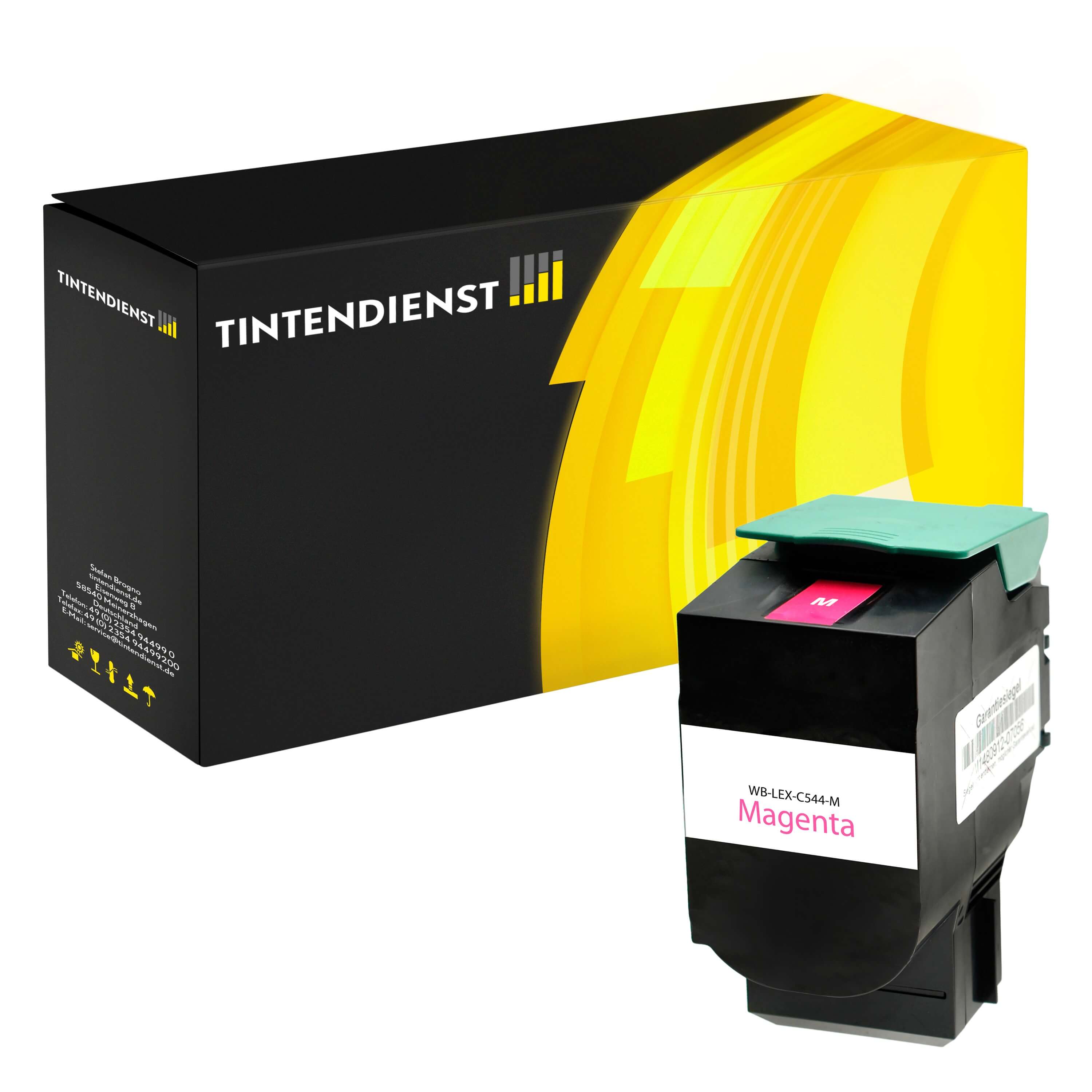 Toner kompatibel für Lexmark X 546 DTN (C544X2MG) Magenta