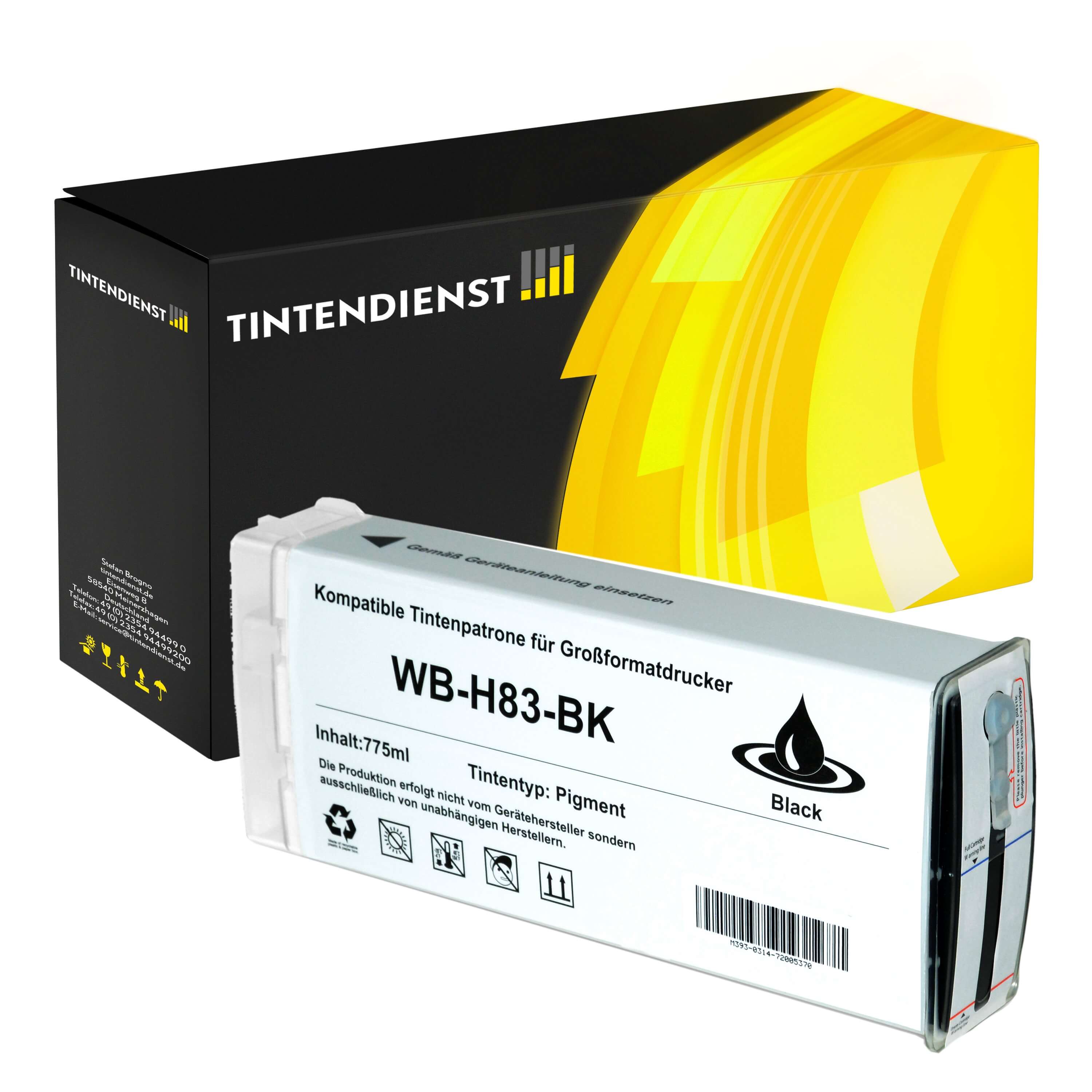 Druckerpatrone kompatibel für HP DesignJet 5000 UV Printing (C4940A / 83) Schwarz