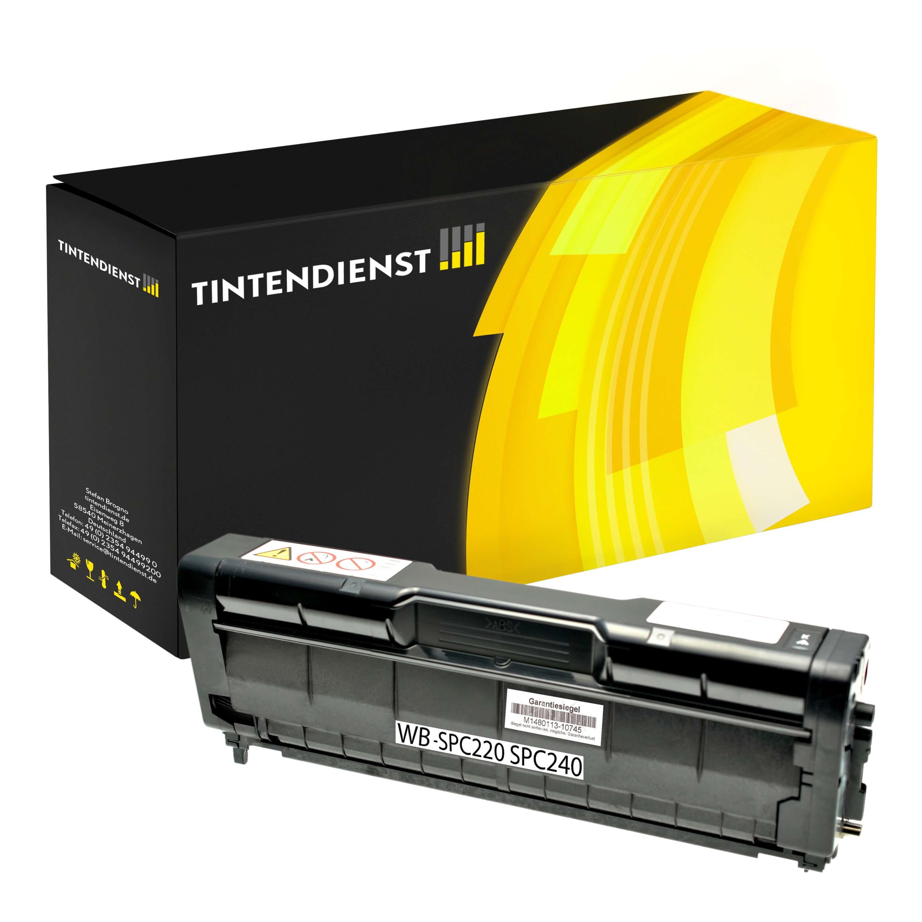 Toner kompatibel für Ricoh Aficio SP C 222 sf (406094 / TYPESPC220E) Schwarz
