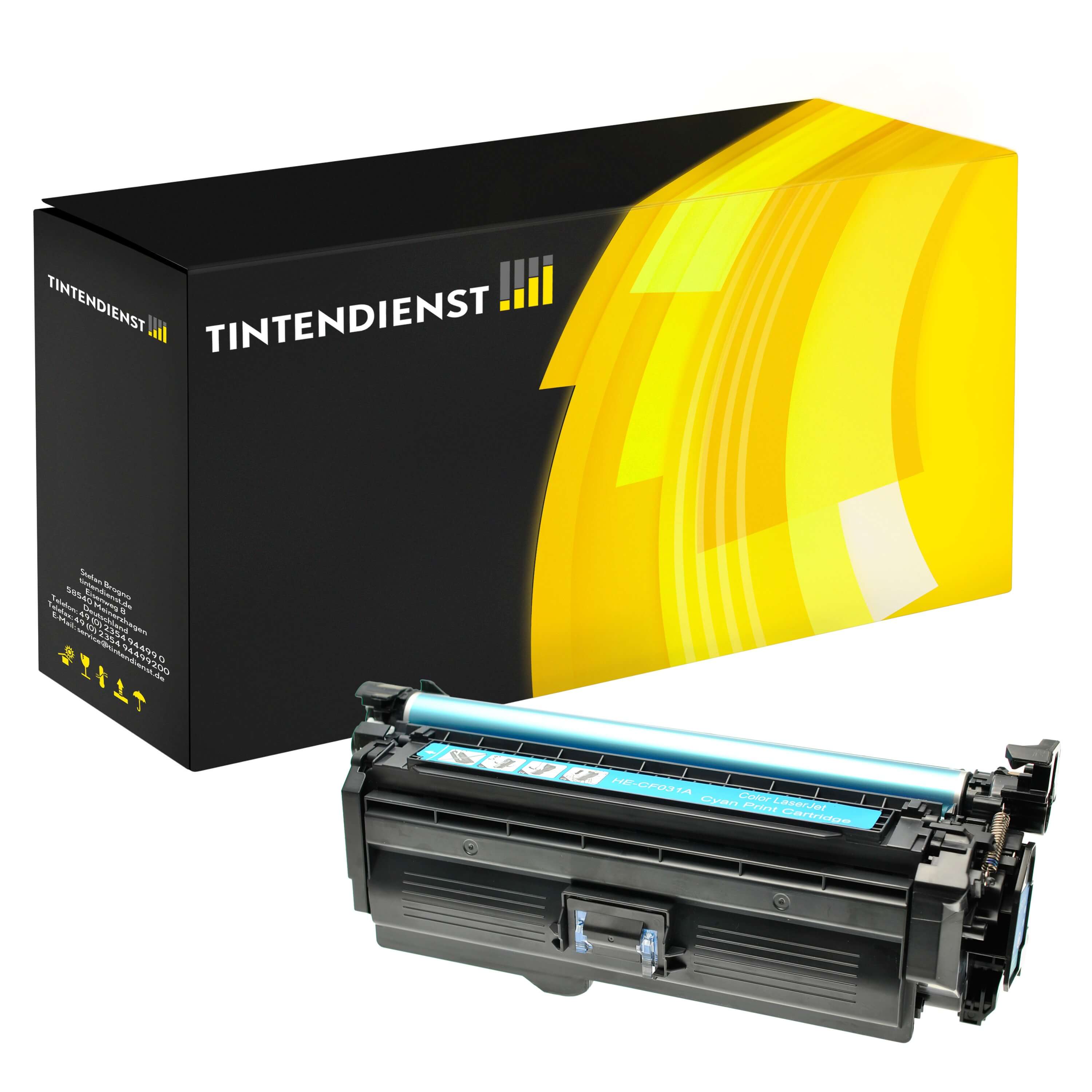 Toner kompatibel für HP Color LaserJet Enterprise CM 4540 f MFP (CF031A / 646A) Cyan