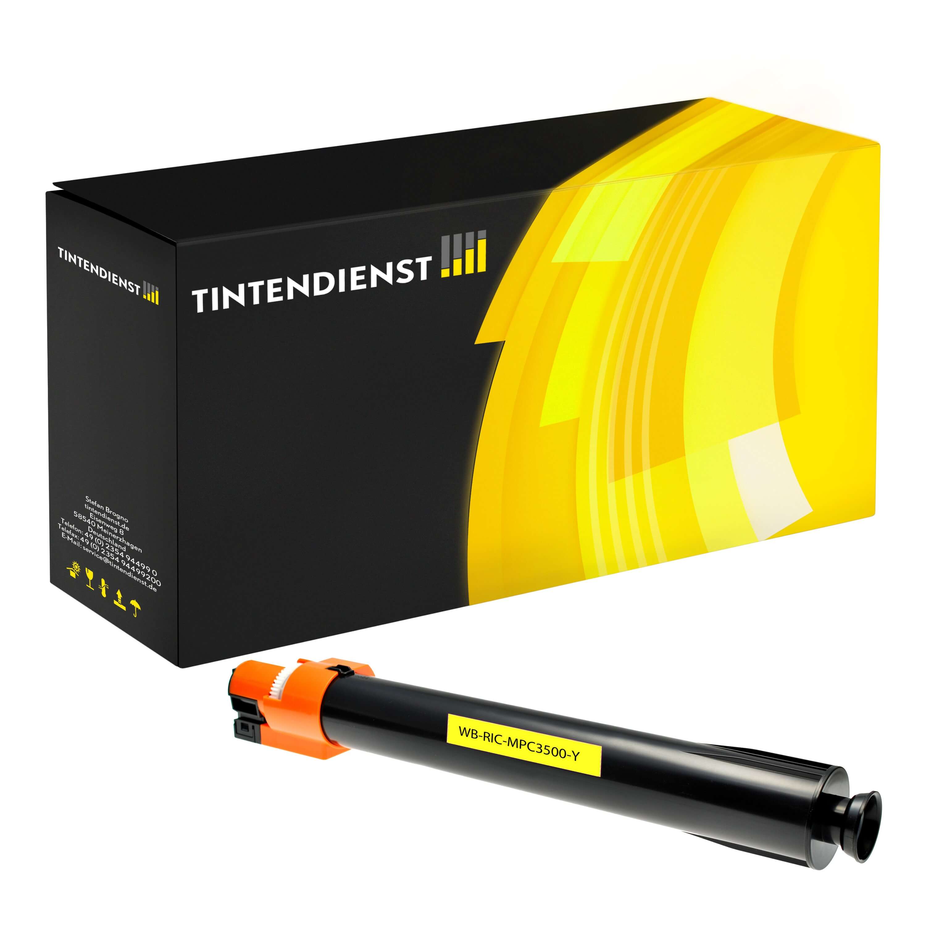 Toner kompatibel für Ricoh Aficio MP C 3500 AD (888609 / TYPEC4500Y) Gelb