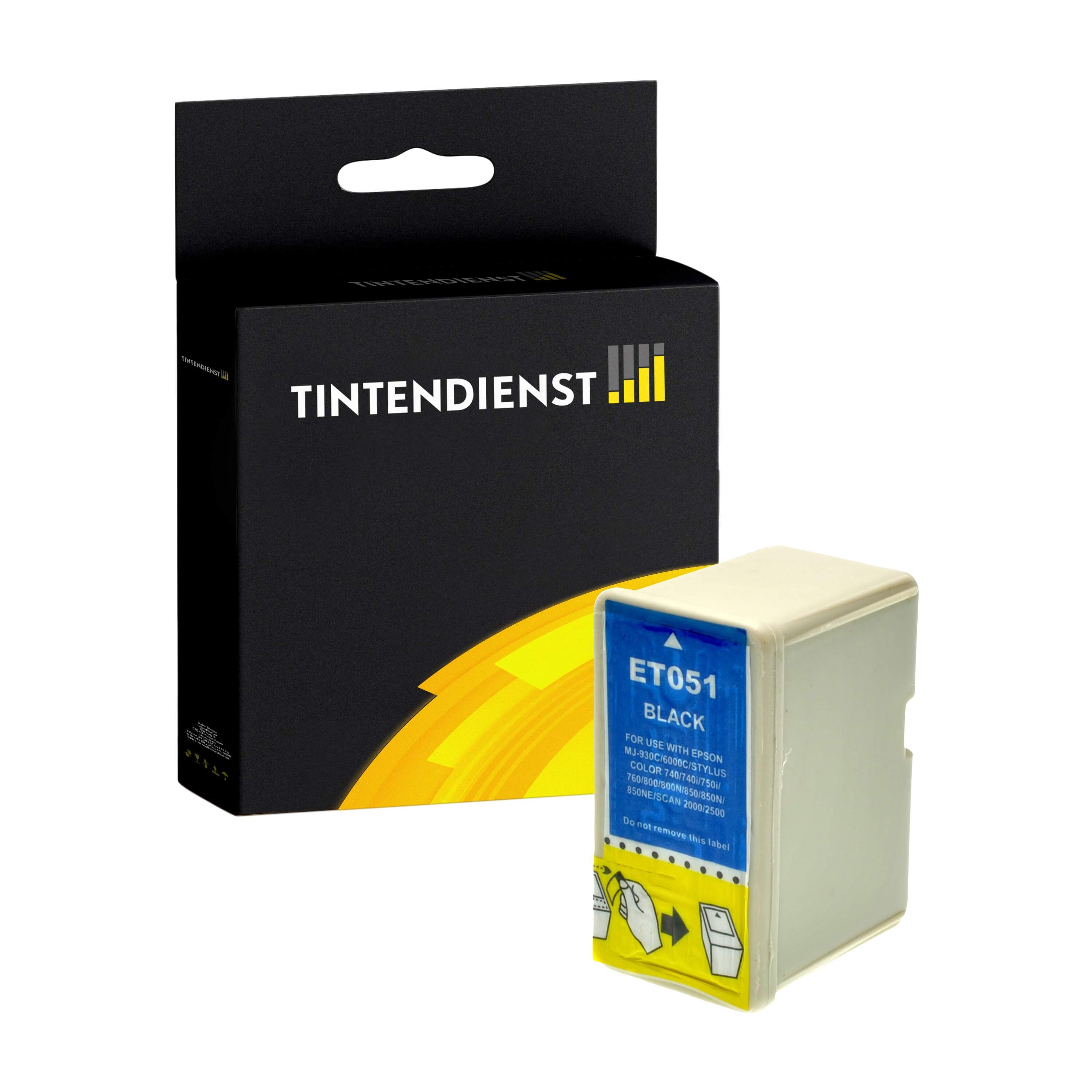 Druckerpatrone kompatibel für Epson Stylus Color 800 C (C13T05114010 / T0511) Schwarz