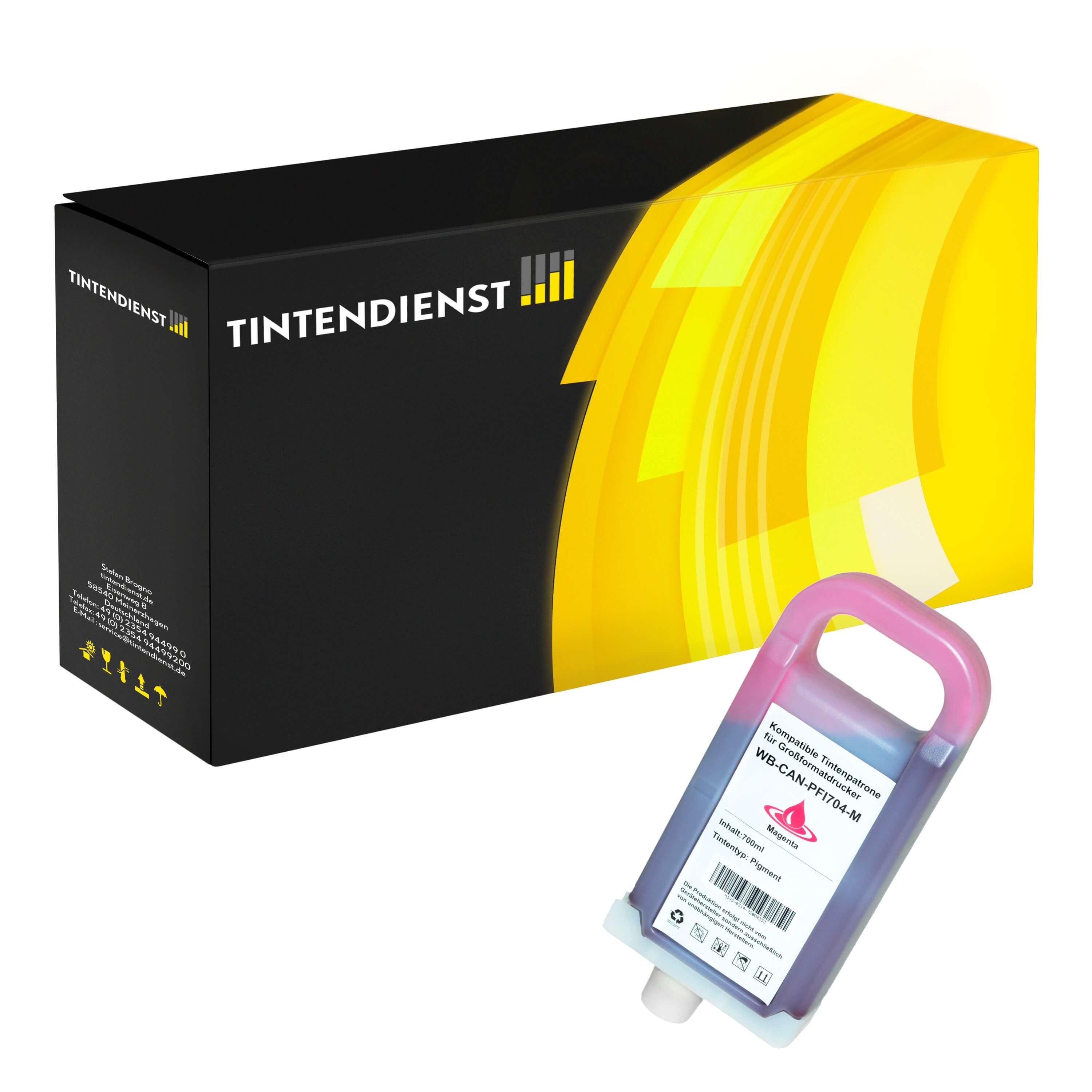 Druckerpatrone kompatibel für Canon imagePROGRAF IPF 8300 (3863B005 / PFI-704M) Magenta