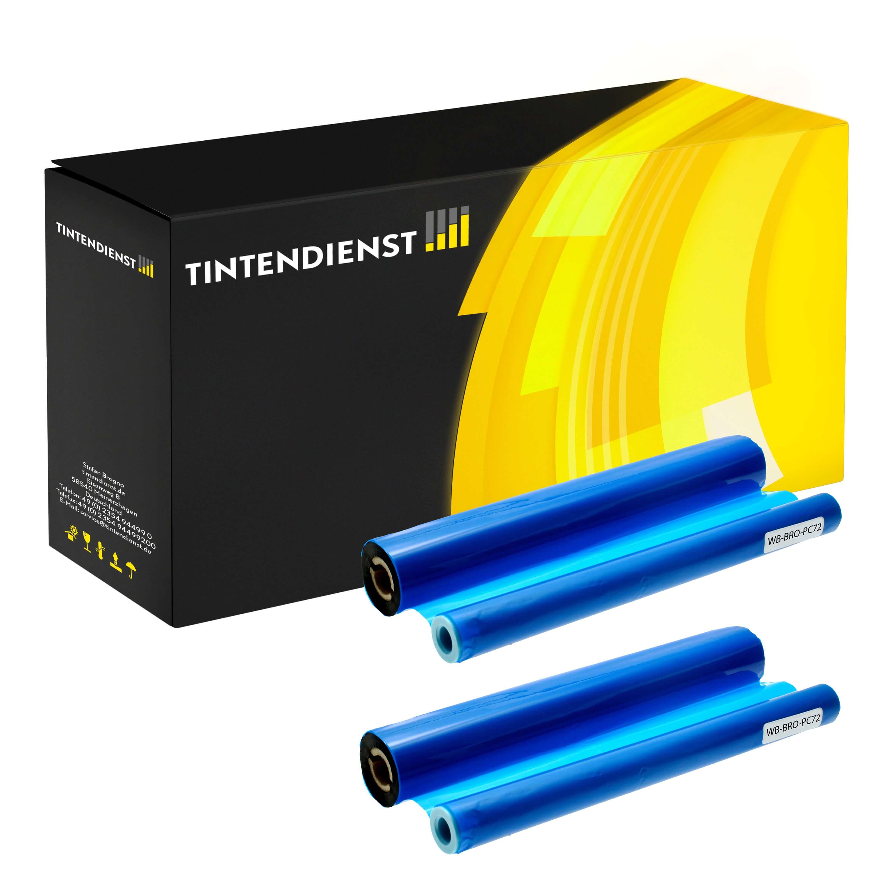 Thermorolle kompatibel für Brother PPF 580 MC (PC-72RF) Schwarz