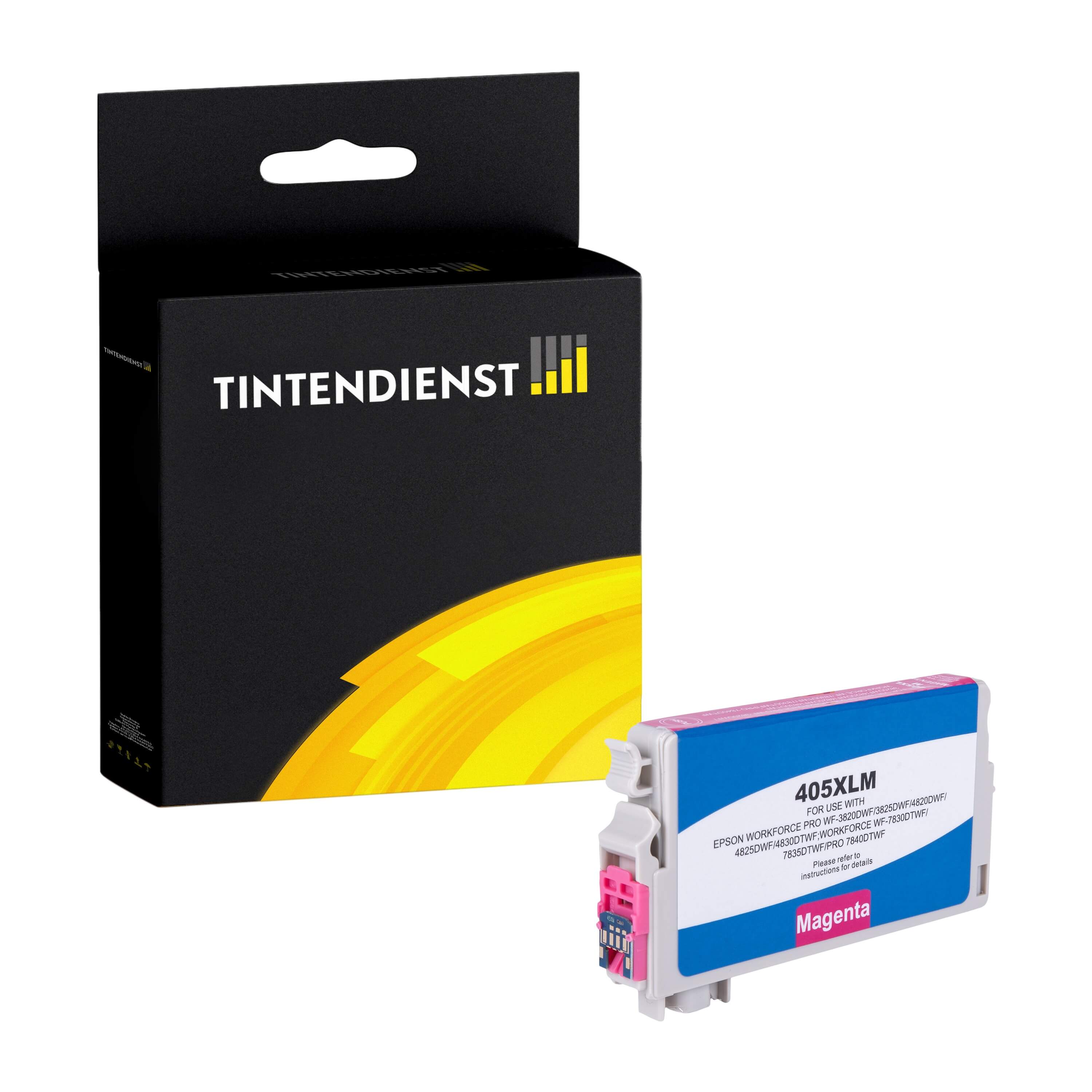 Druckerpatrone kompatibel für Epson Workforce Pro WF-3825 DWF (C13T05H34010 / 405XL) Magenta