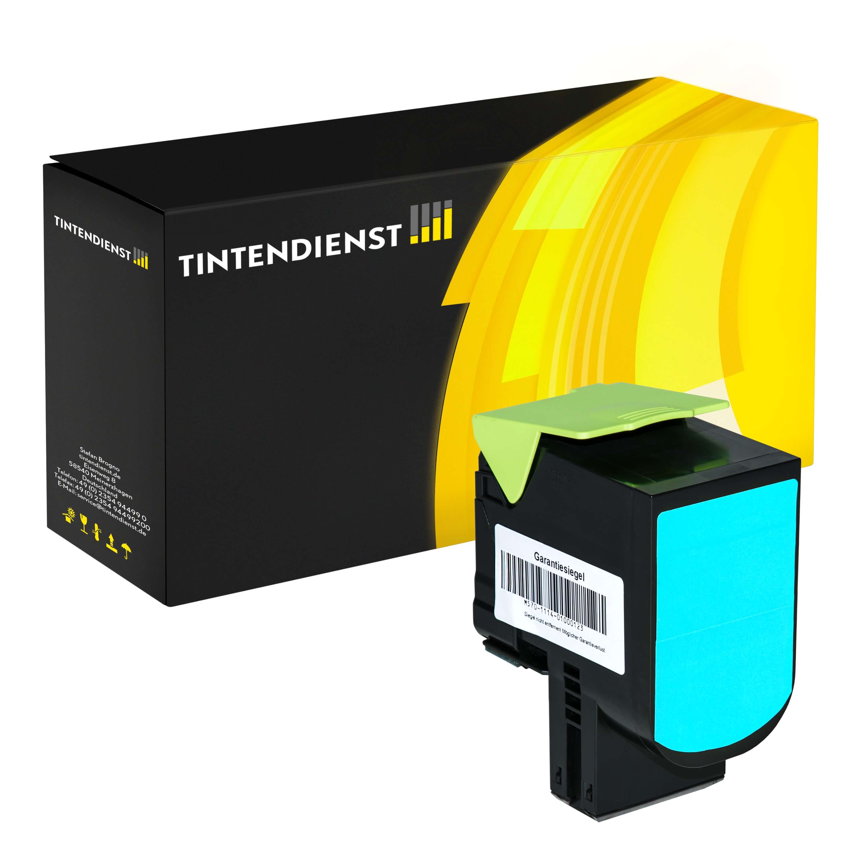 Toner kompatibel für Lexmark CX 310 n (80C20C0 / 802C) Cyan