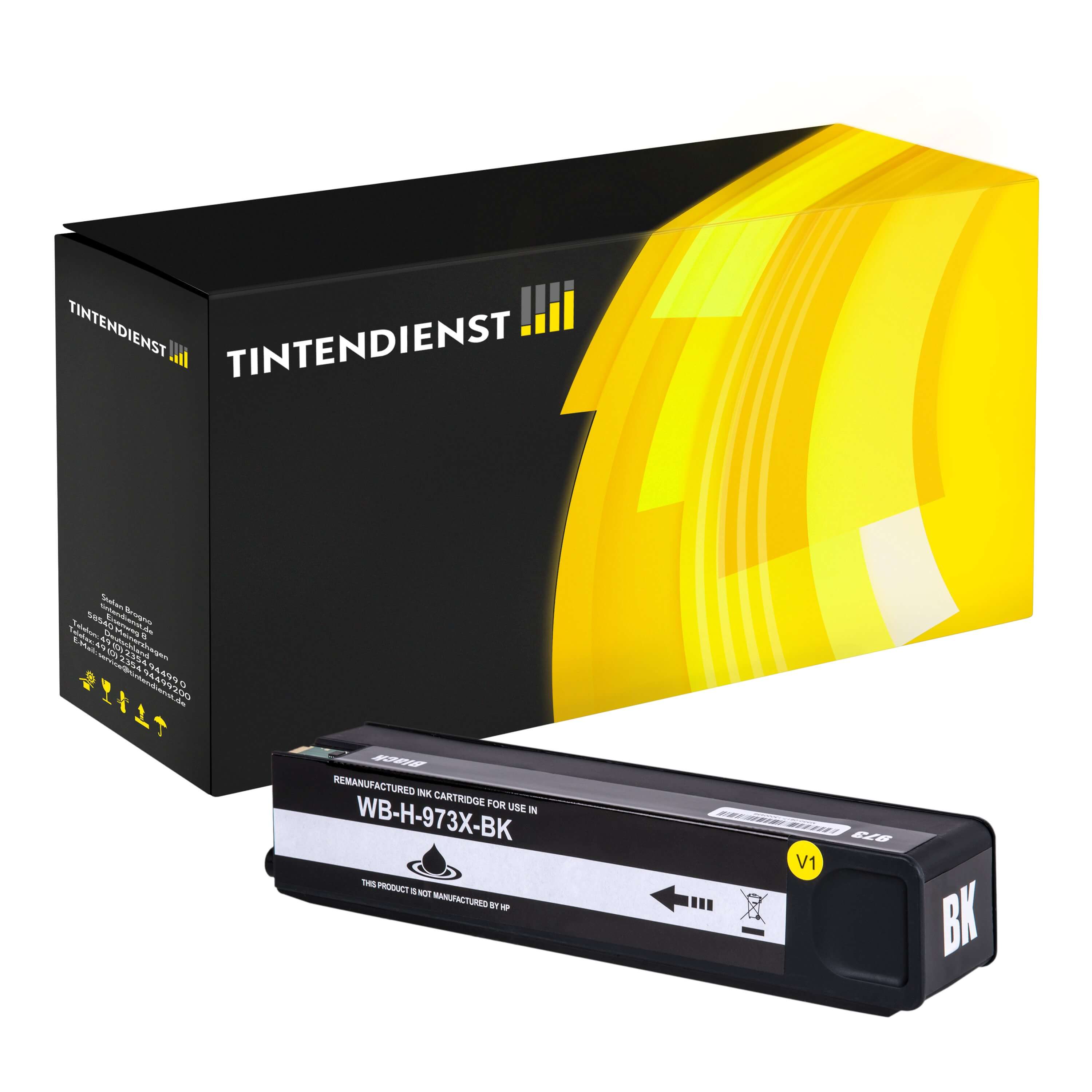 Druckerpatrone kompatibel für HP PageWide Pro 477 dw (L0S07AE / 973X) Schwarz