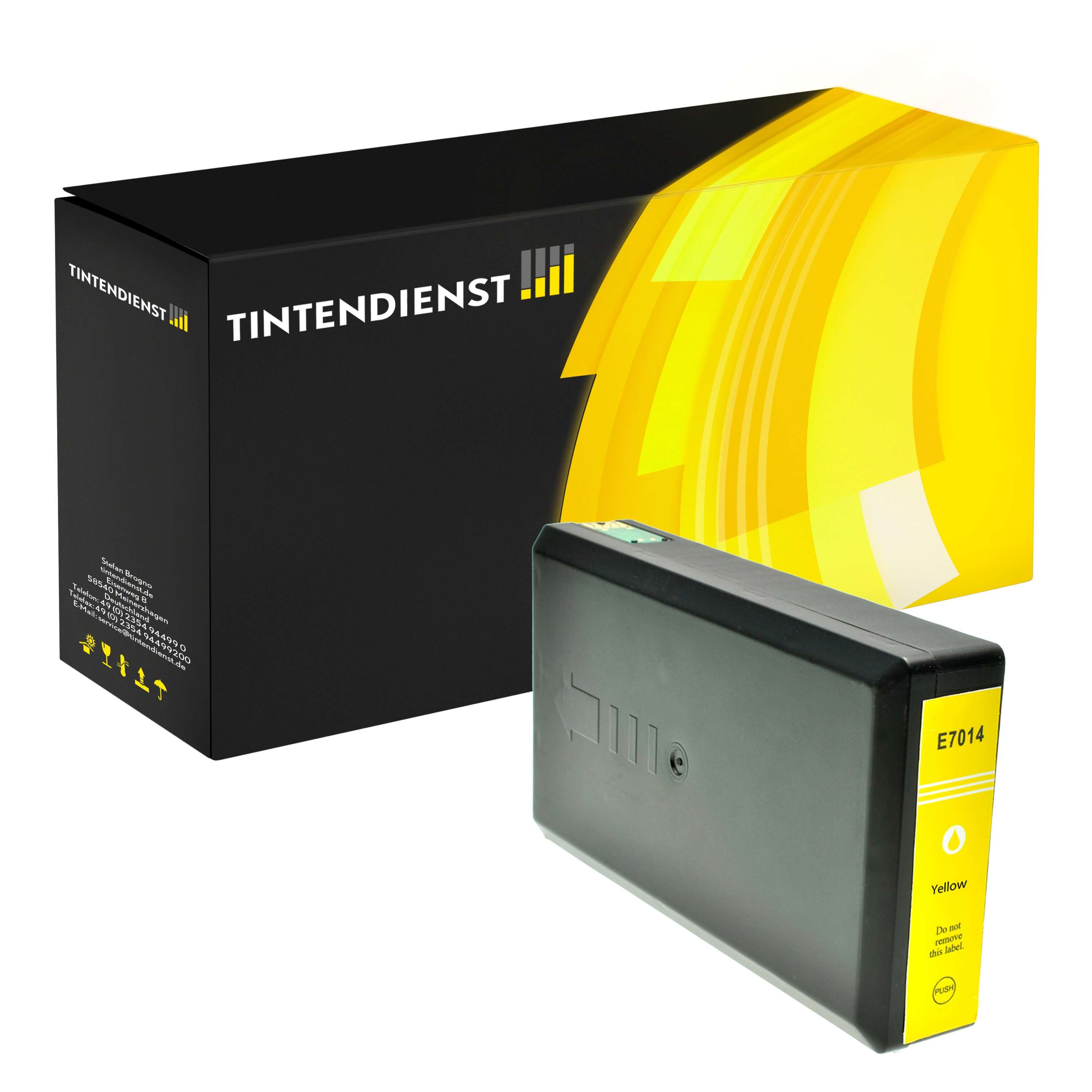 Druckerpatrone kompatibel für Epson Workforce Pro WP-4545 DTWF (C13T70244010 / T7024) Gelb