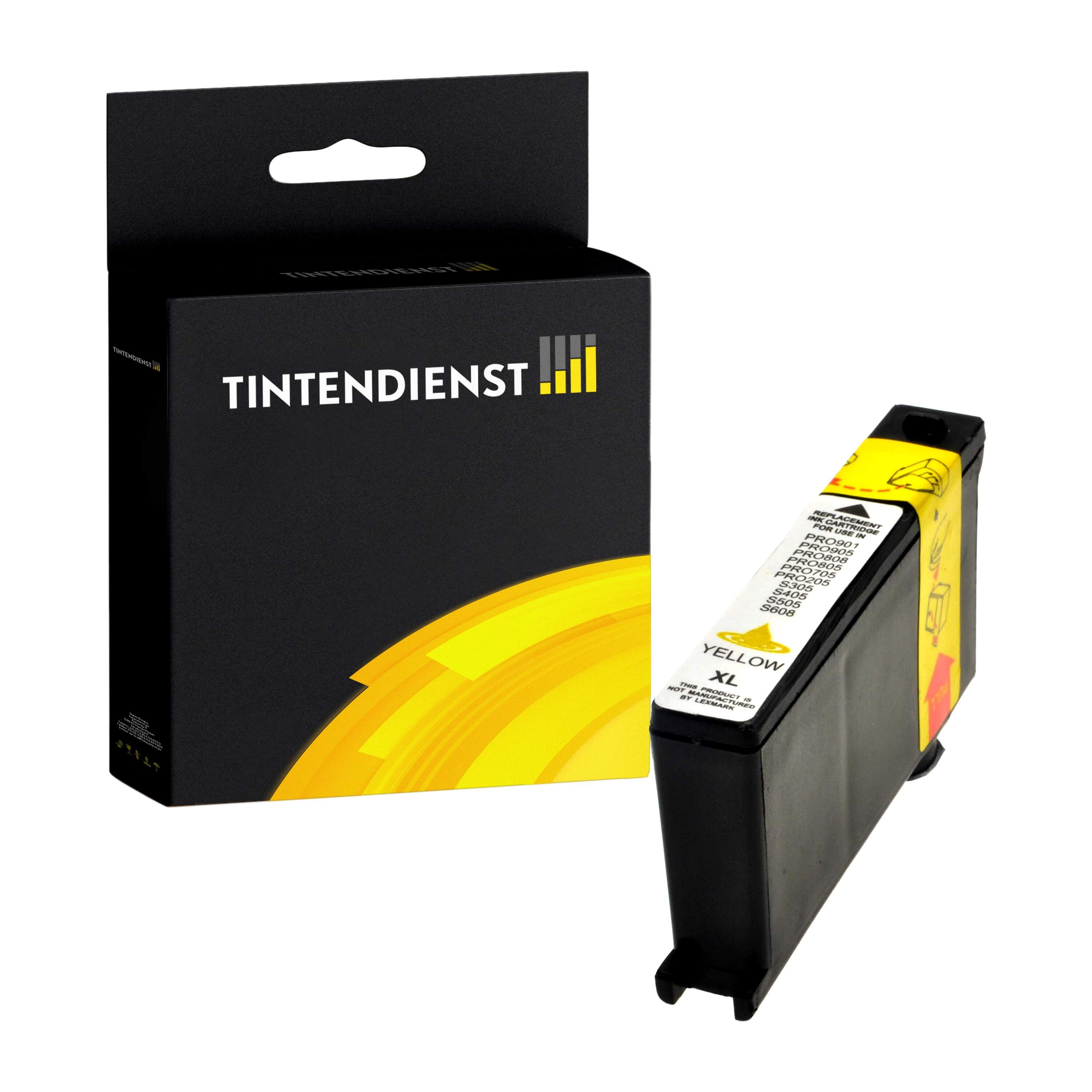 Druckerpatrone kompatibel für Lexmark Interact S 608 (14N1095E / 100XLA) Gelb