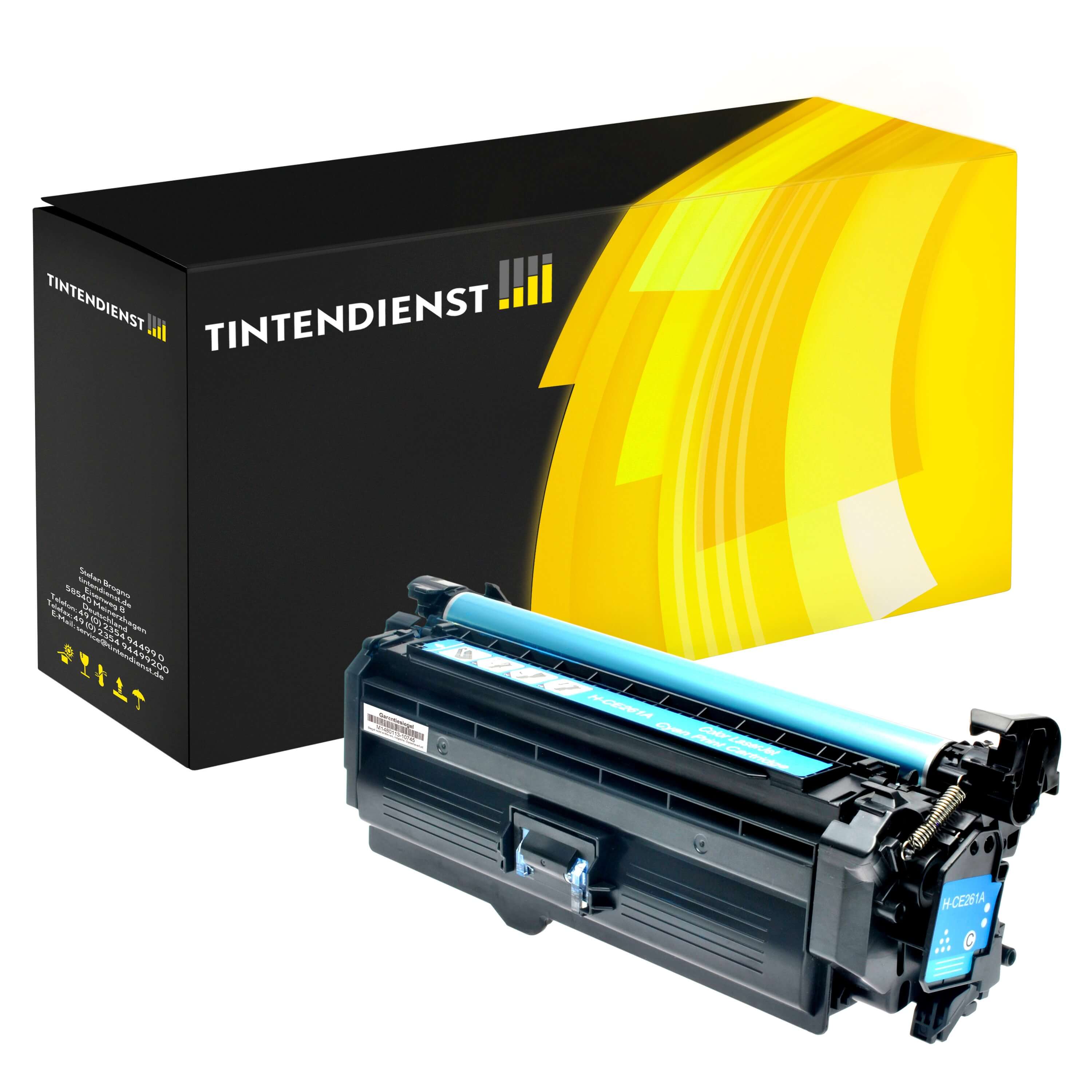 Toner kompatibel für HP Color LaserJet Enterprise CP 4525 Series (CE261A / 648A) Cyan