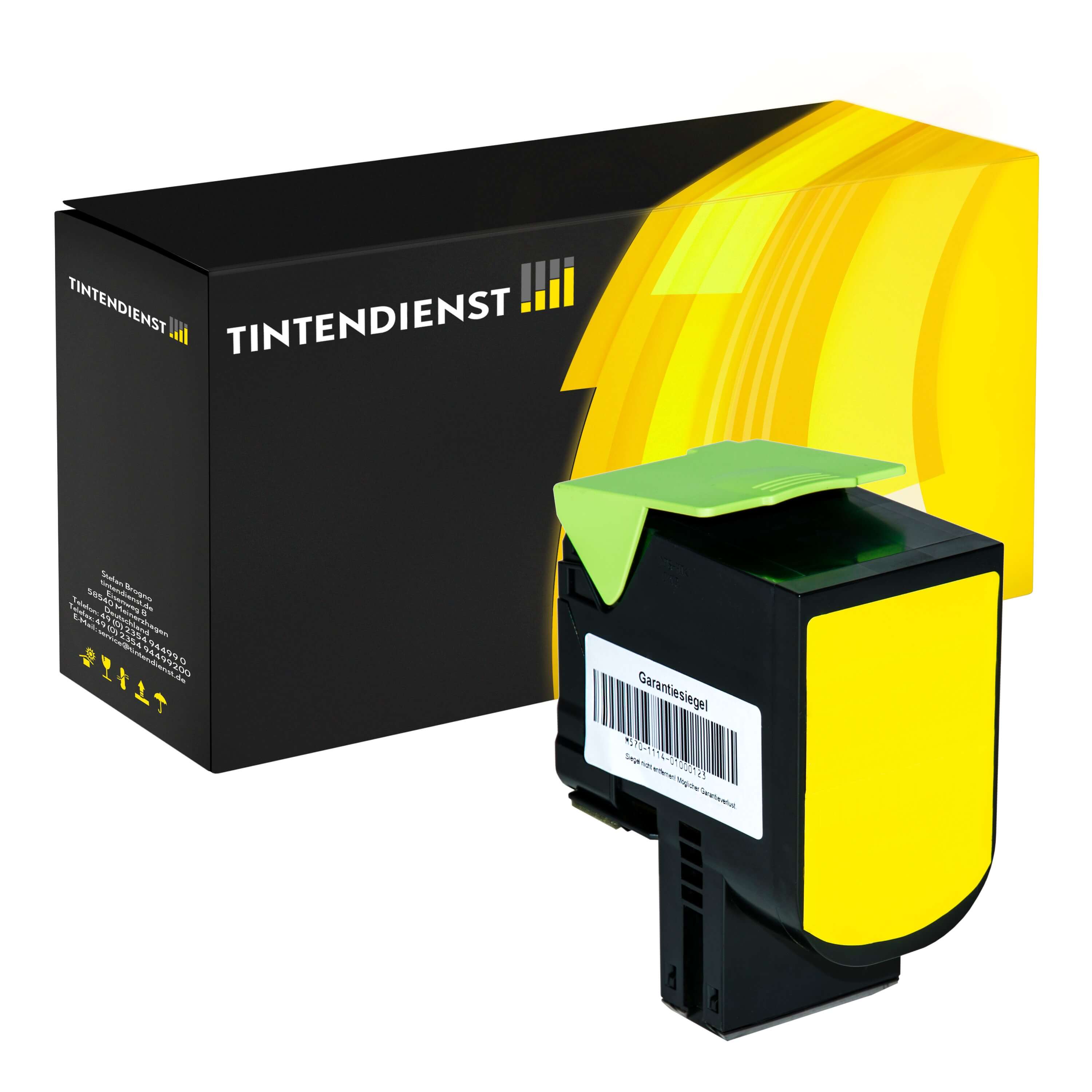 Toner kompatibel für Lexmark CX 410 e (80C0H40 / 800H4) Gelb