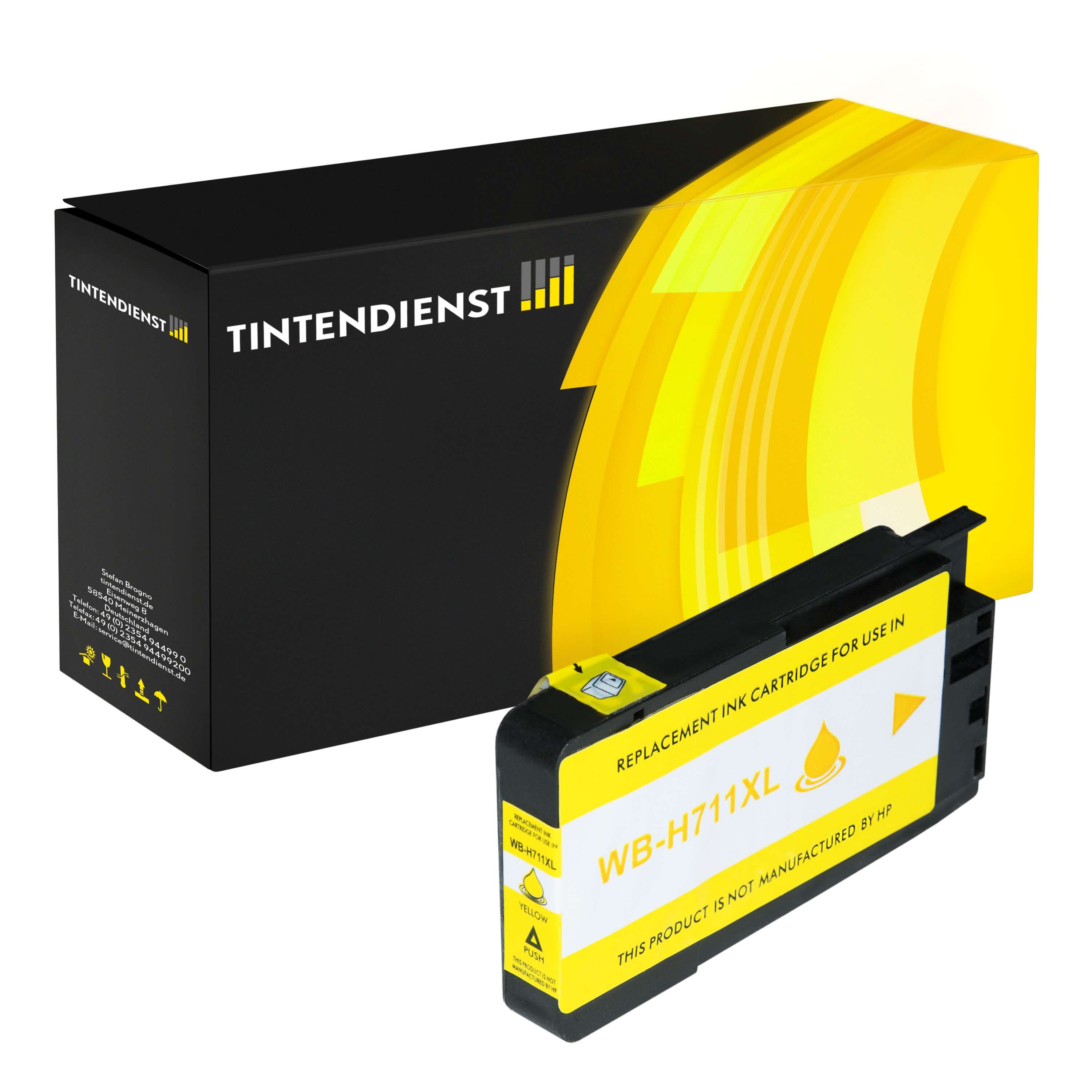 Druckerpatrone kompatibel für HP DesignJet T 520 (CZ132A / 711) Gelb