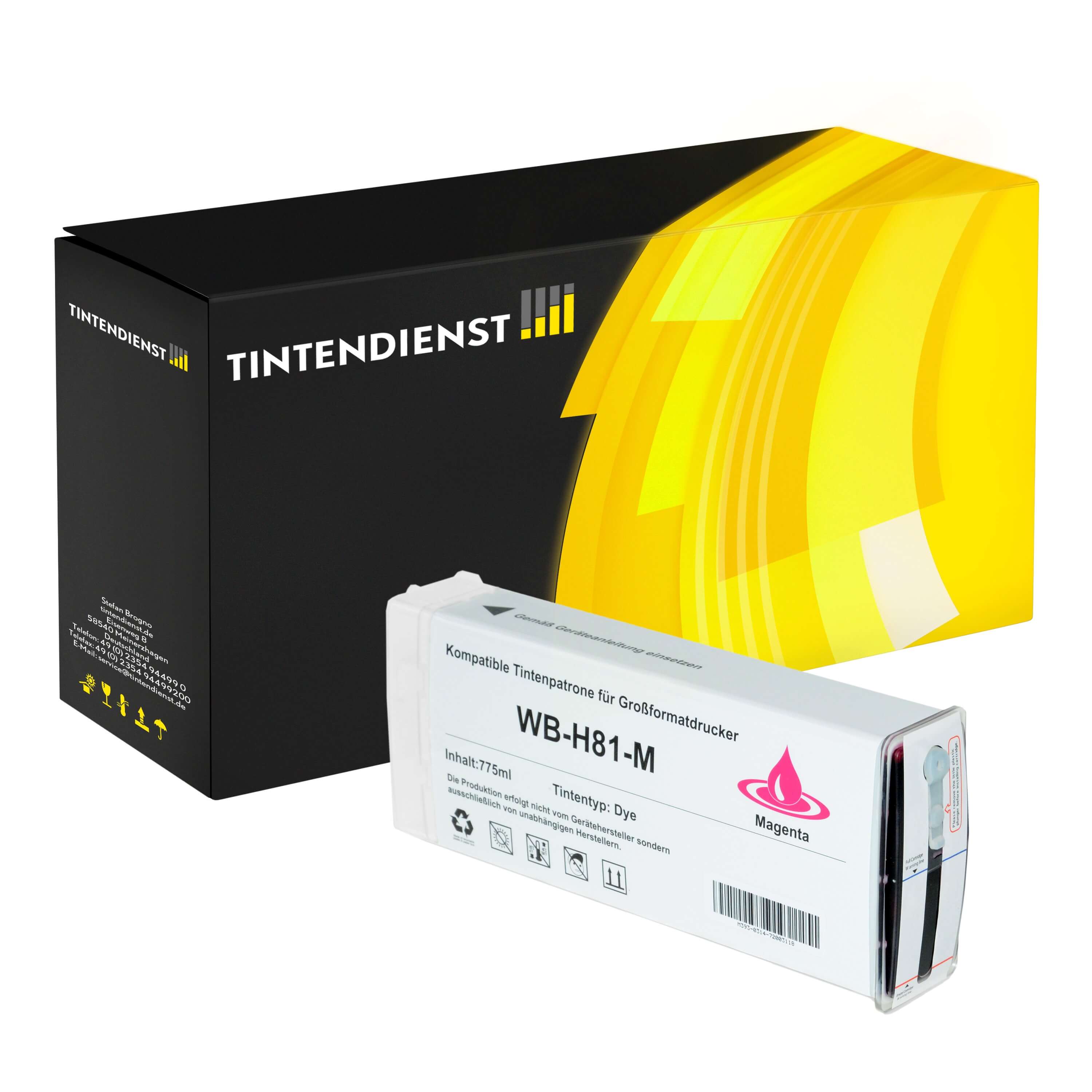 Druckerpatrone kompatibel für HP DesignJet 5500 PS (C4932A / 81) Magenta