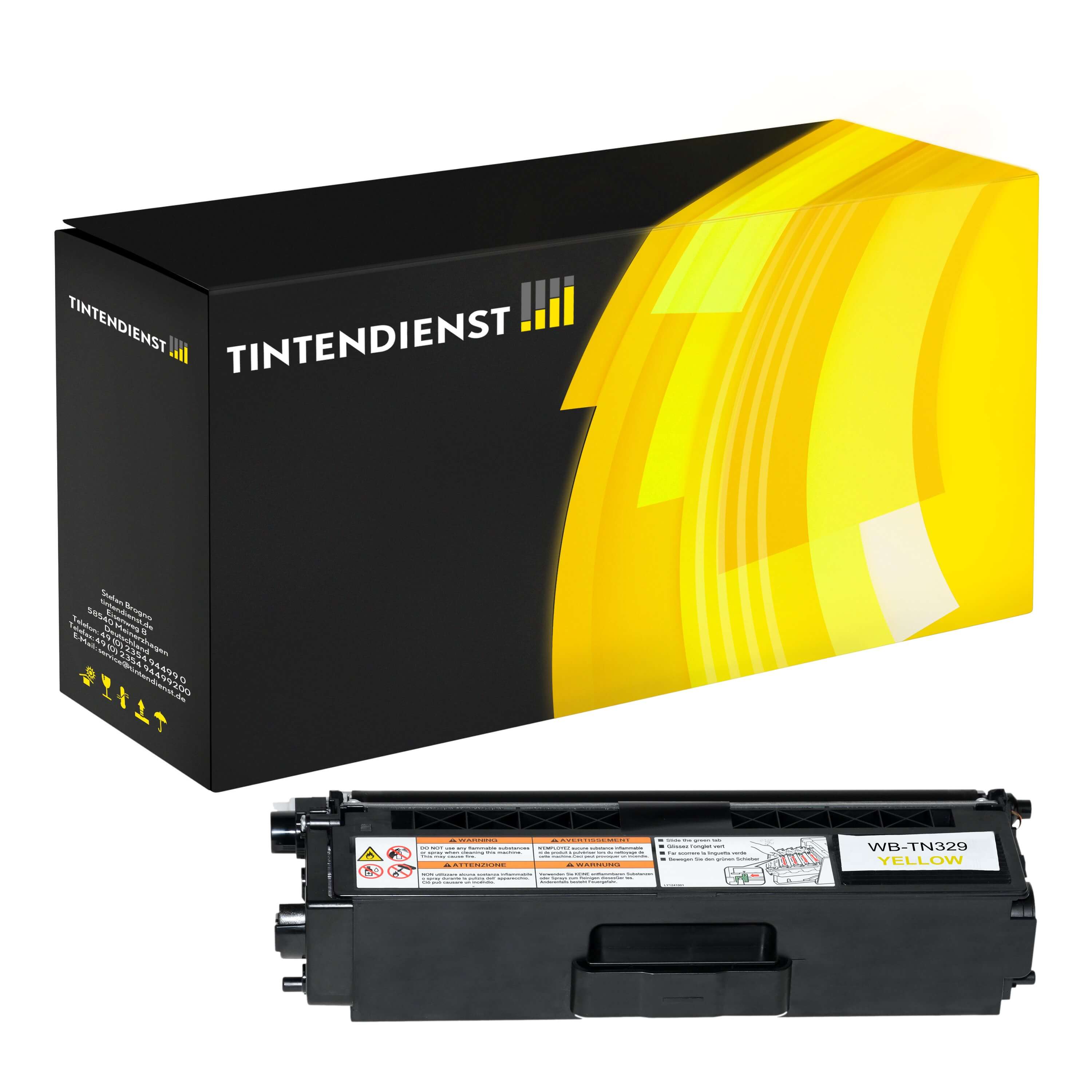 Toner kompatibel für Brother HL-L 8350 CDWT (TN-329Y) Gelb 2XL