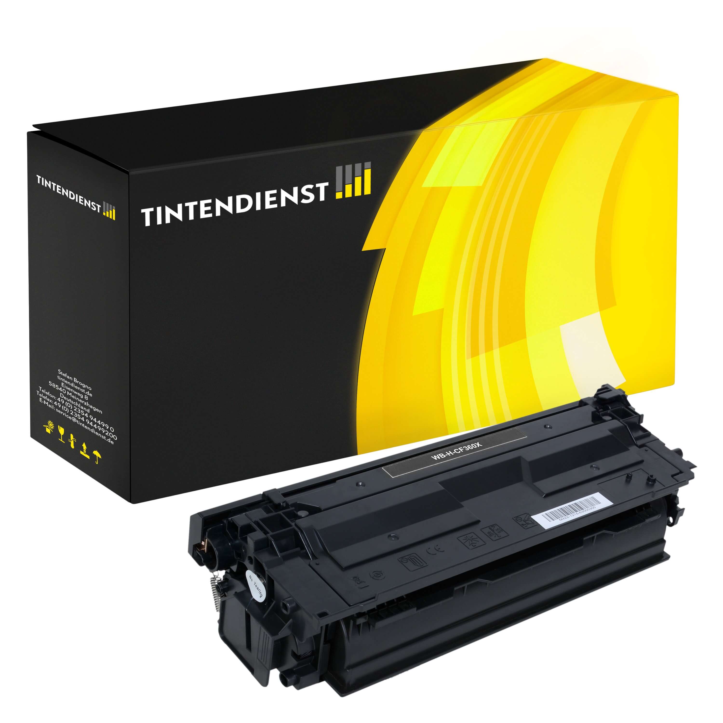 Toner kompatibel für HP Color LaserJet Enterprise M 553 n (CF360X / 508X) Schwarz