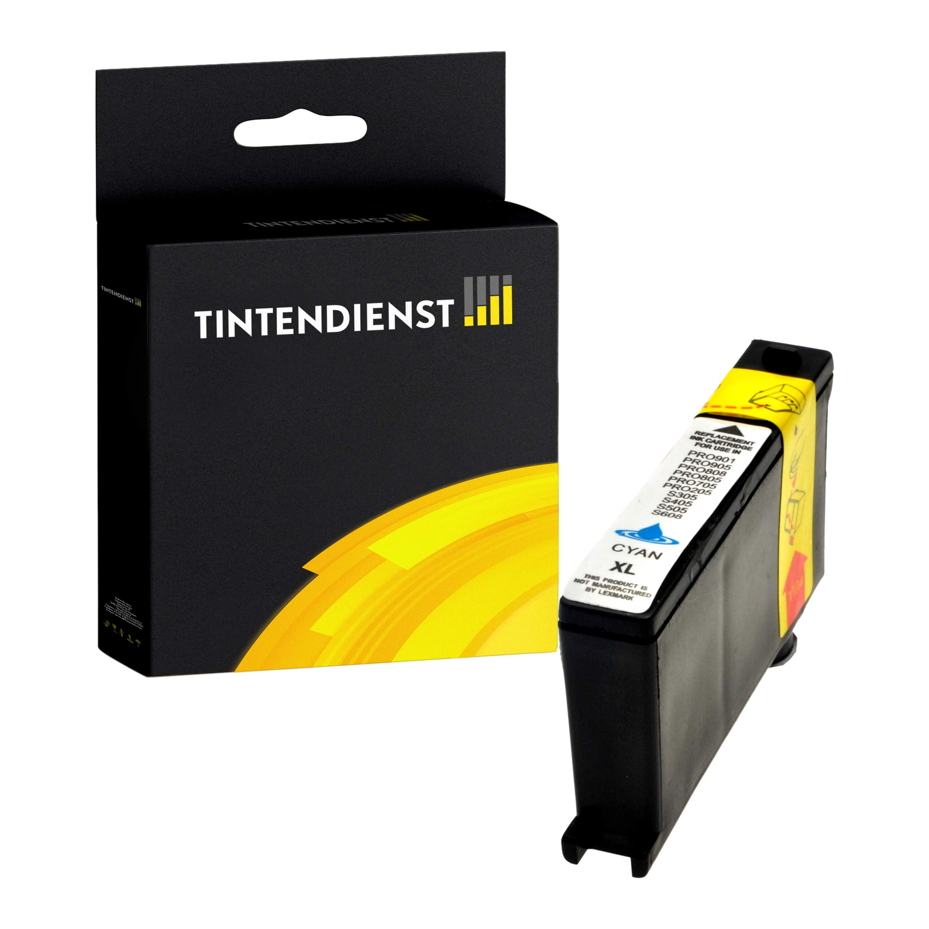 Druckerpatrone kompatibel für Lexmark Interact S 608 (14N1093E / 100XLA) Cyan