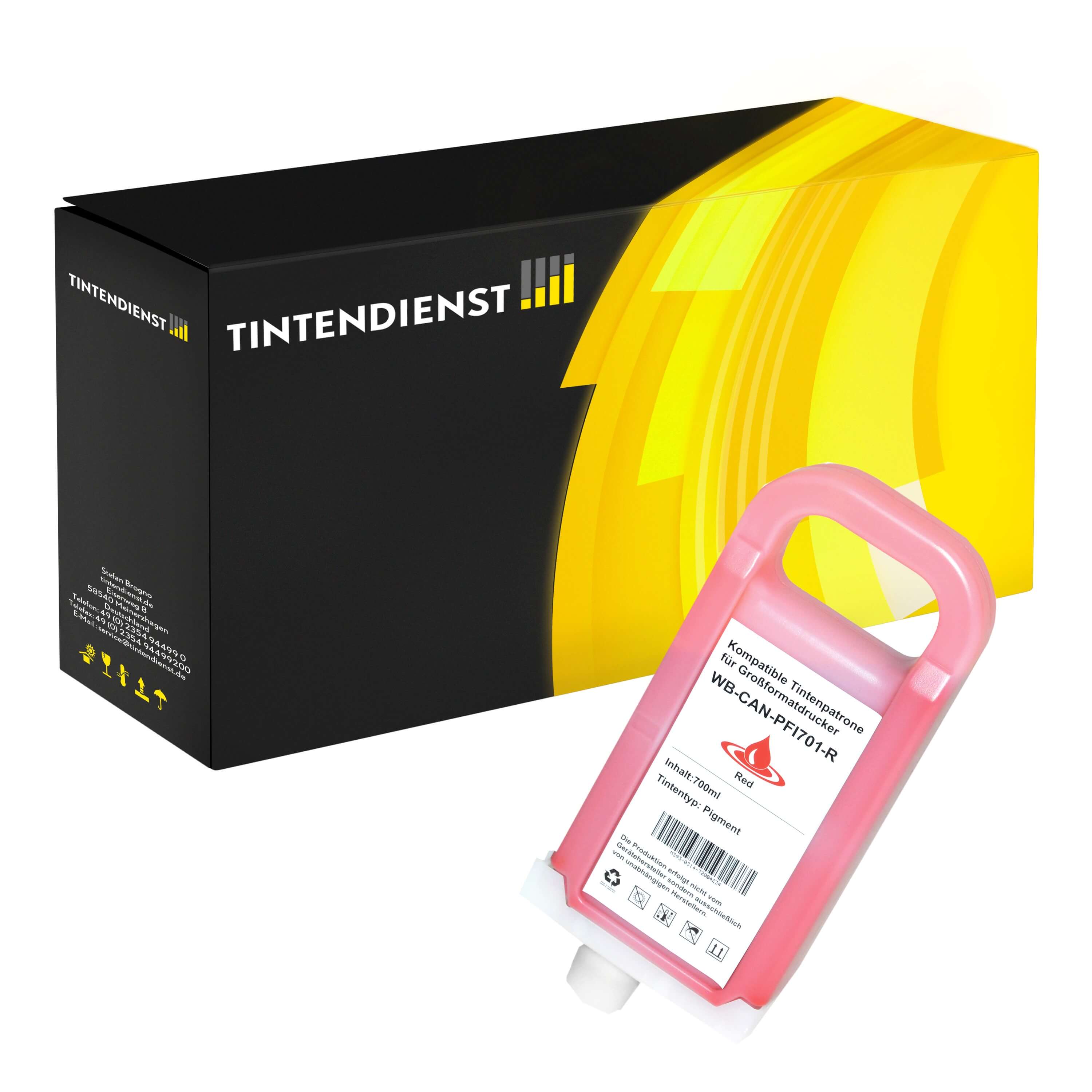 Druckerpatrone kompatibel für Canon imagePROGRAF IPF 9100 (0906B001 / PFI-701R) Rot