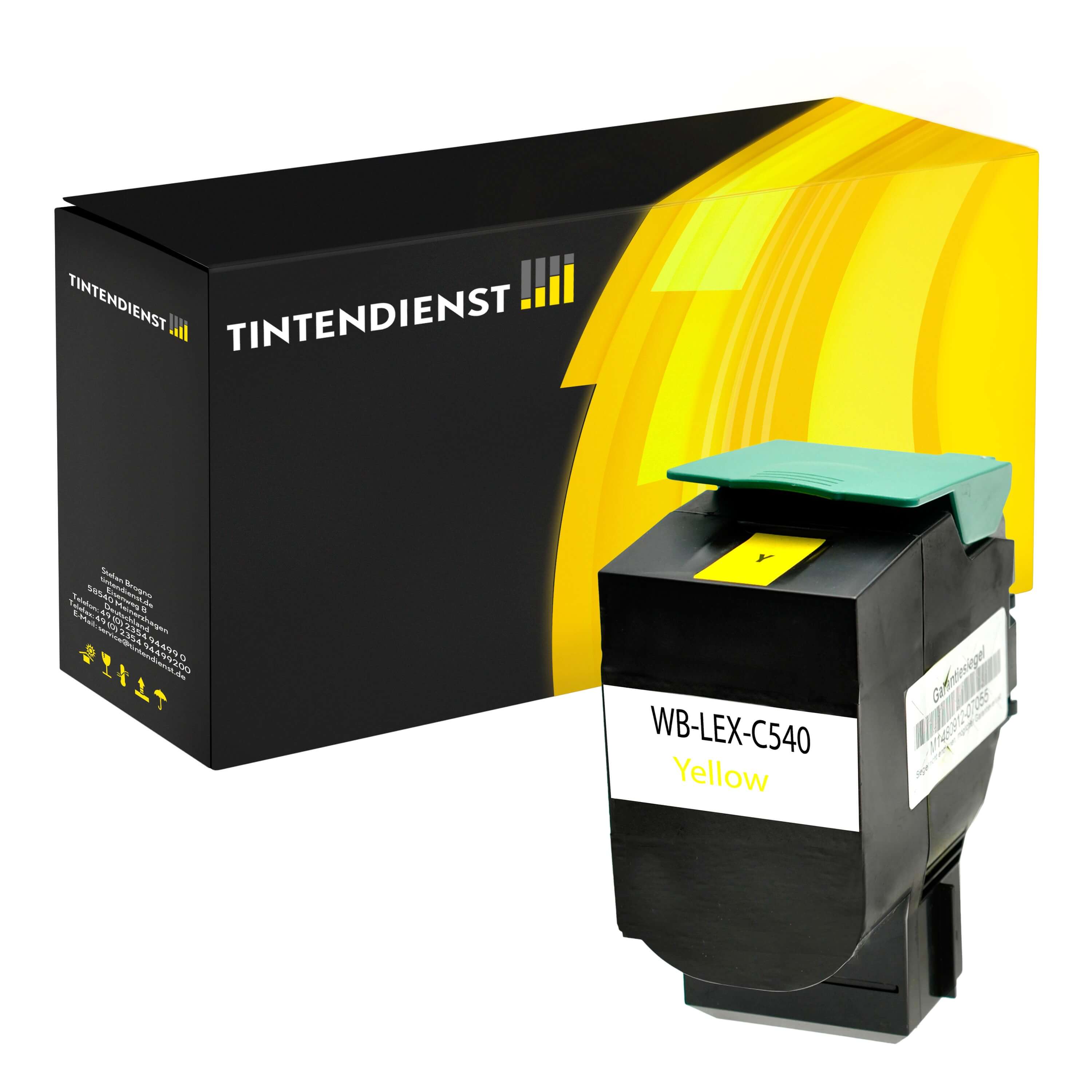 Toner kompatibel für Lexmark X 543 DN (C540H2YG) Gelb