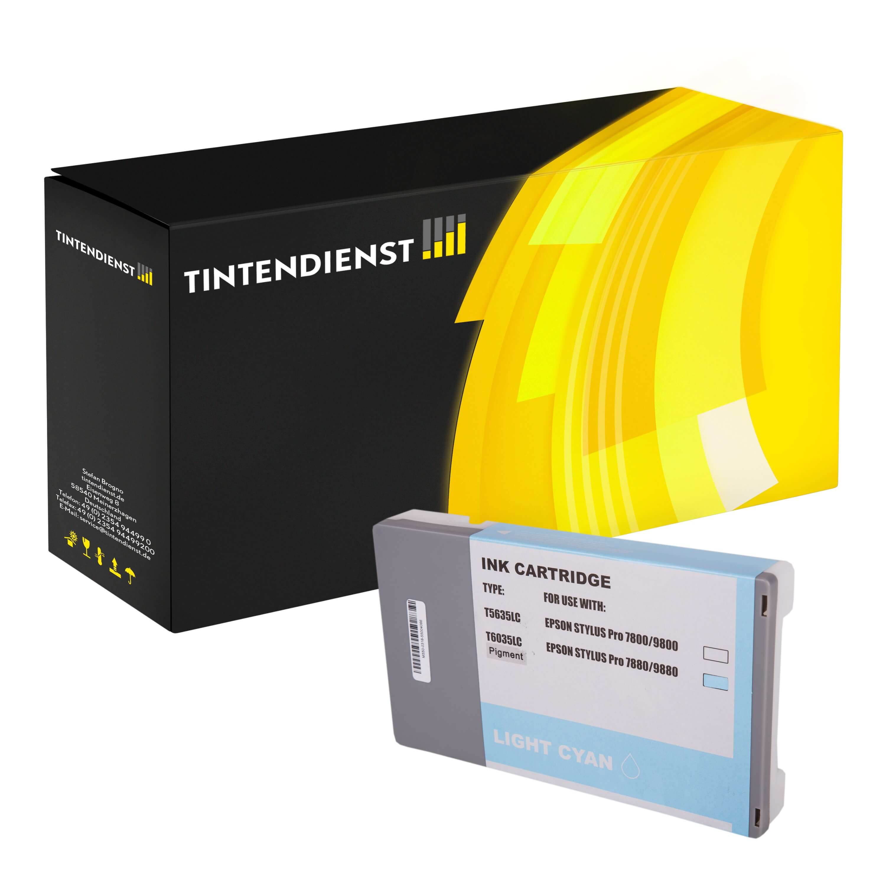 Druckerpatrone kompatibel für Epson Stylus Pro 9800 Xrite Eye One (C13T563500 / T5635) Photo Cyan