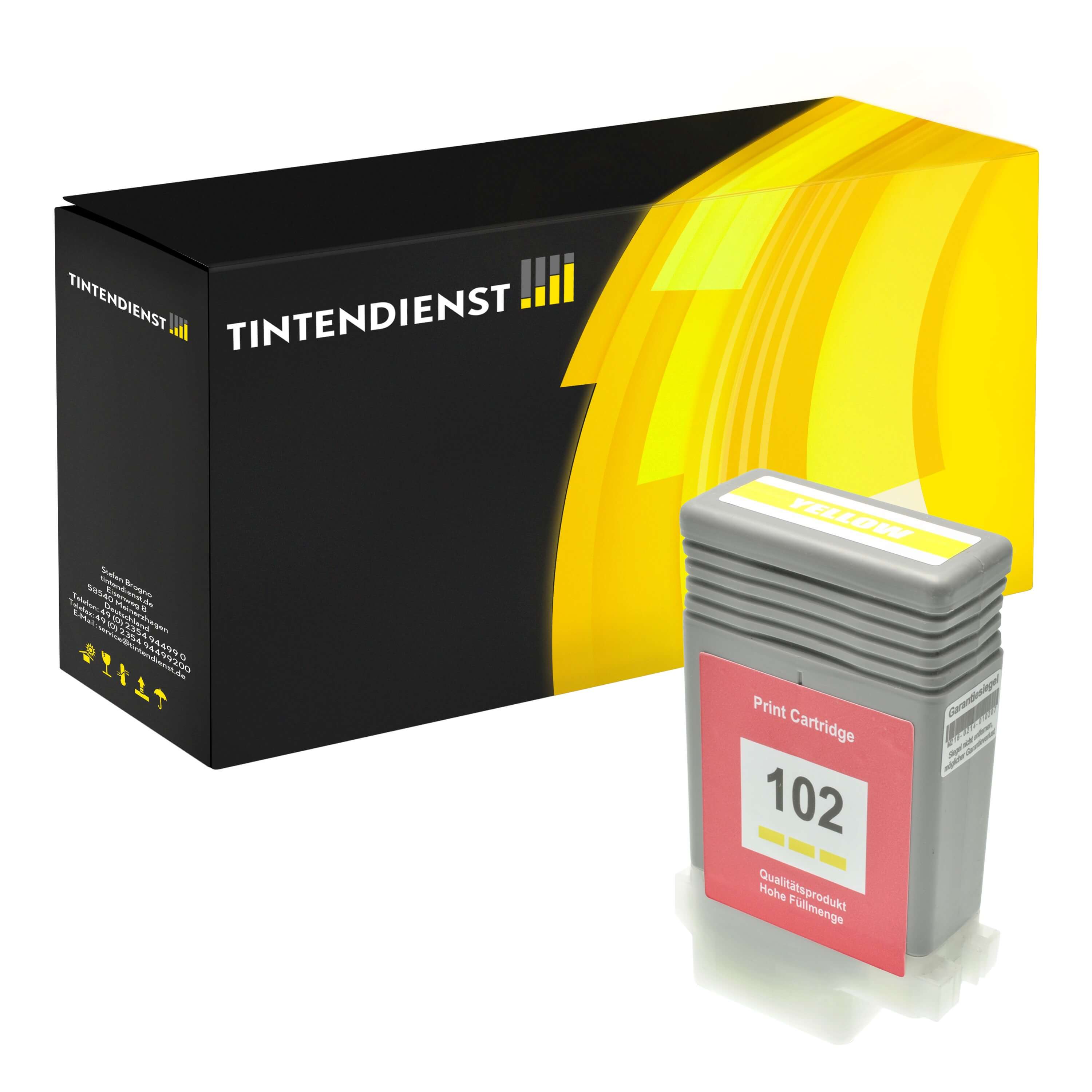 Druckerpatrone kompatibel für Canon imagePROGRAF IPF 650 Series (0898B001 / PFI-102Y) Gelb