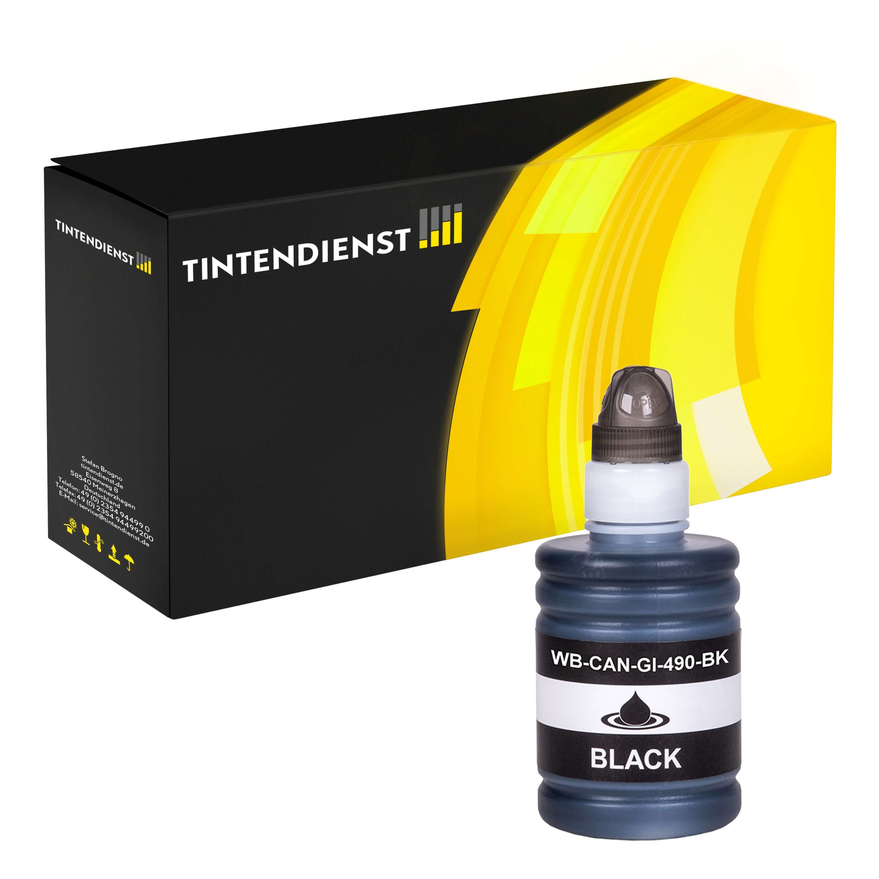 Tintentank kompatibel für Canon Pixma G 3400 (0663C001 / GI-490BK) Schwarz