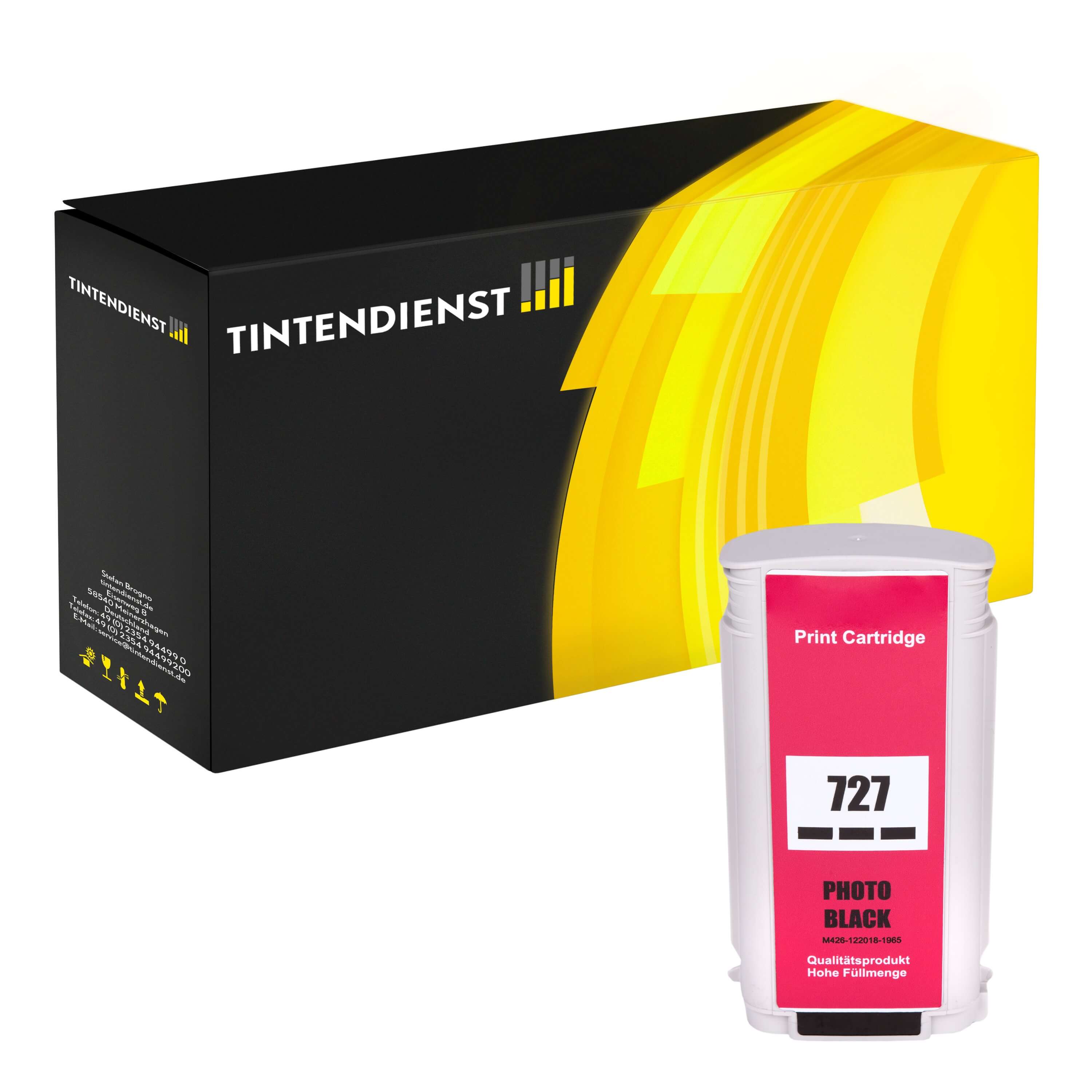 Druckerpatrone kompatibel für HP DesignJet T 920 ePrinter (B3P23A / 727) Photo Schwarz