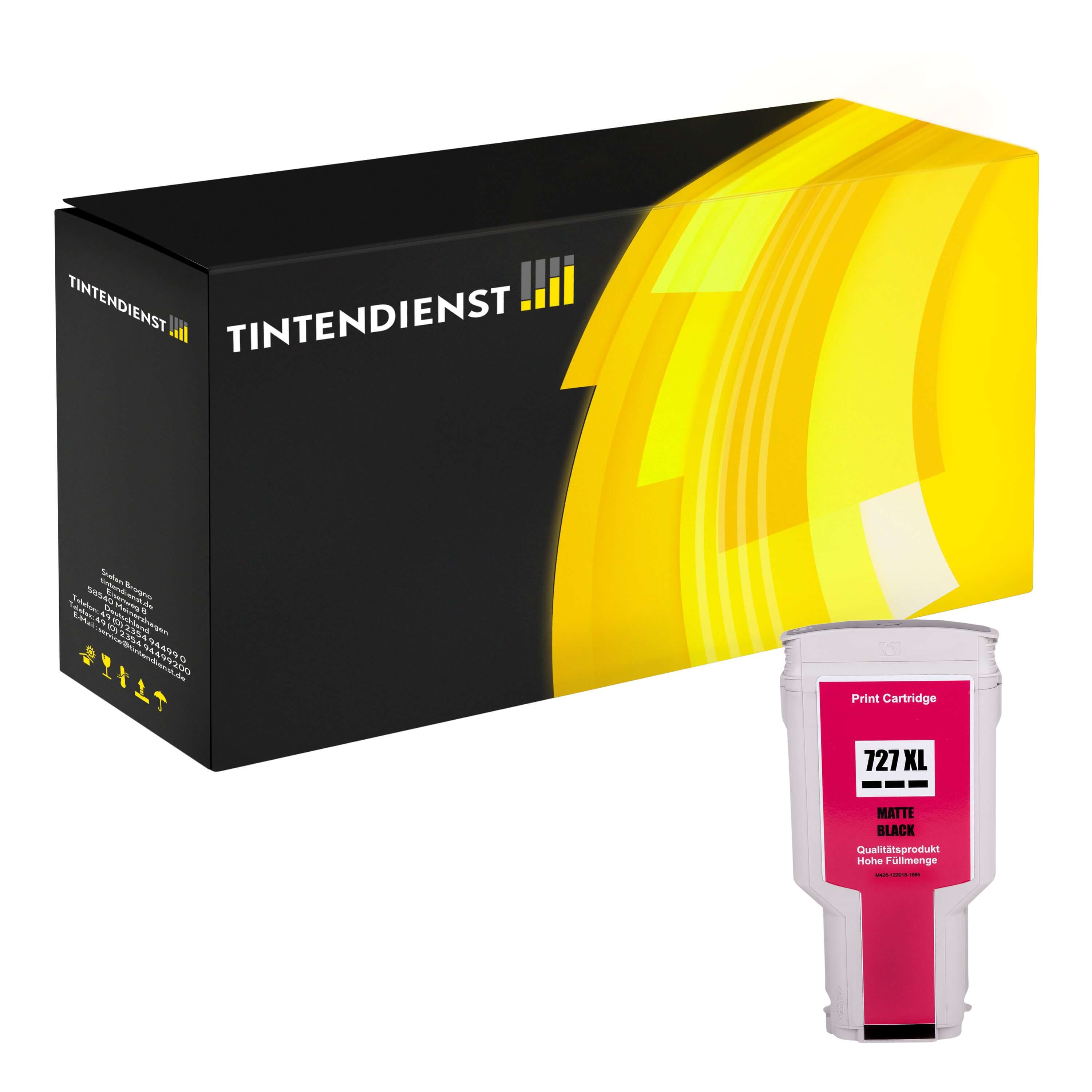 Druckerpatrone kompatibel für HP DesignJet T 730 (F9J68A / 728) Matt Schwarz