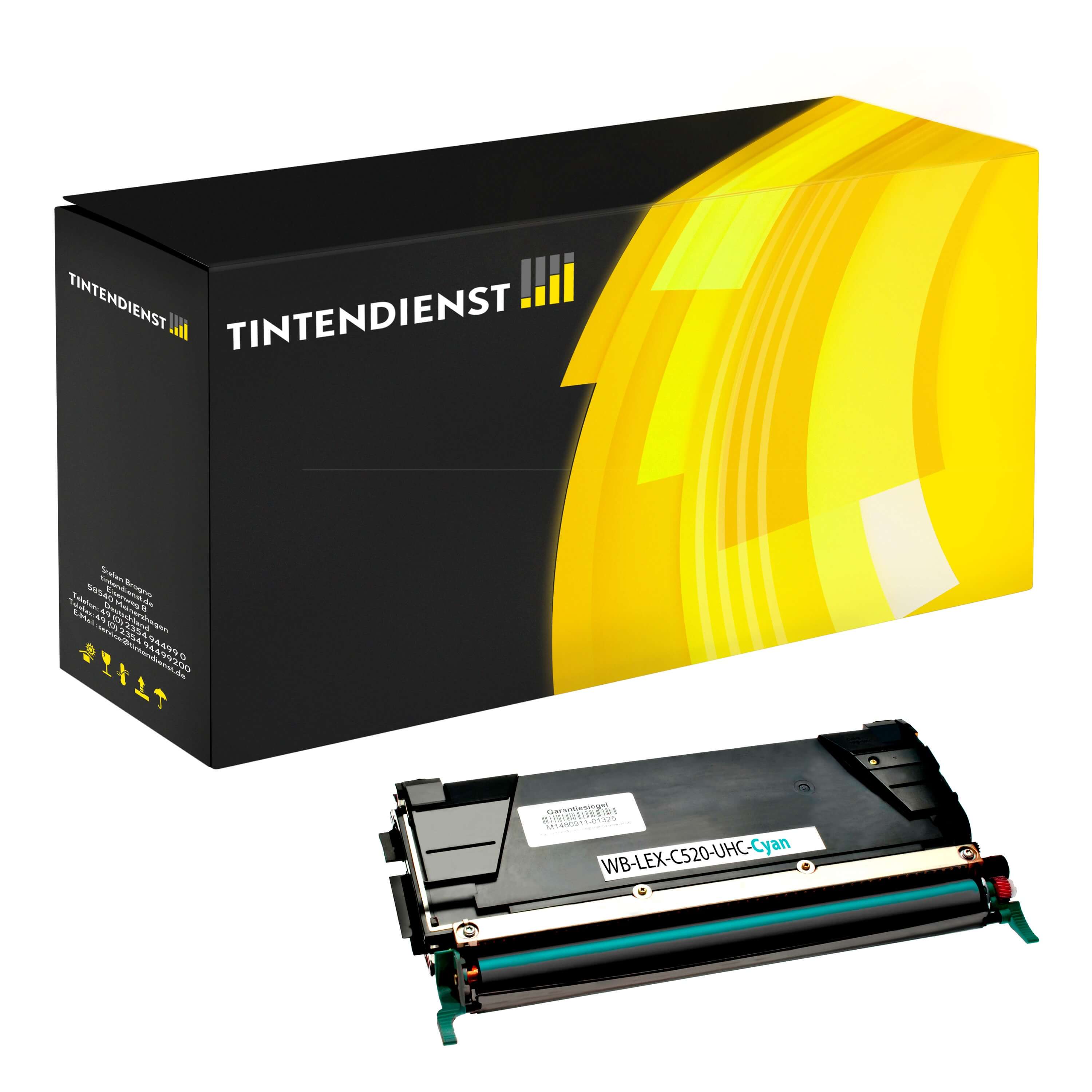 Toner kompatibel für Lexmark Optra C 524 N (C5222CS) Cyan