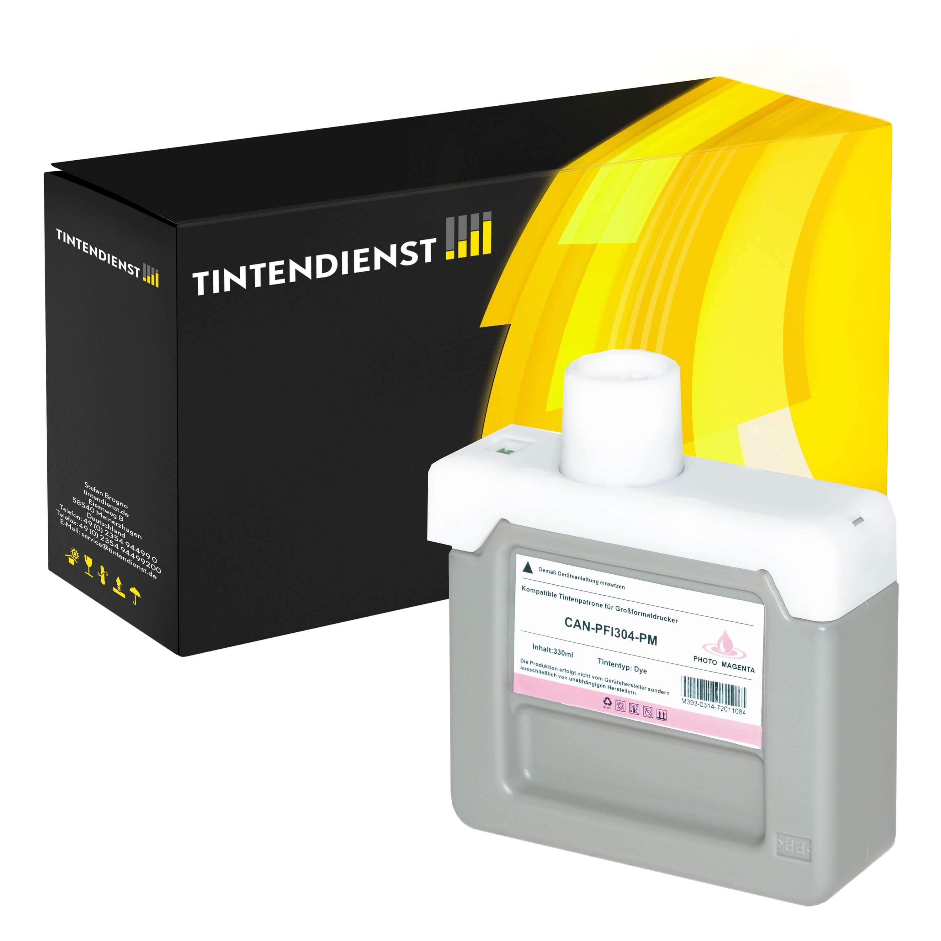 Druckerpatrone kompatibel für Canon imagePROGRAF IPF 8300 S (3854B005 / PFI-304PM) Photo Magenta