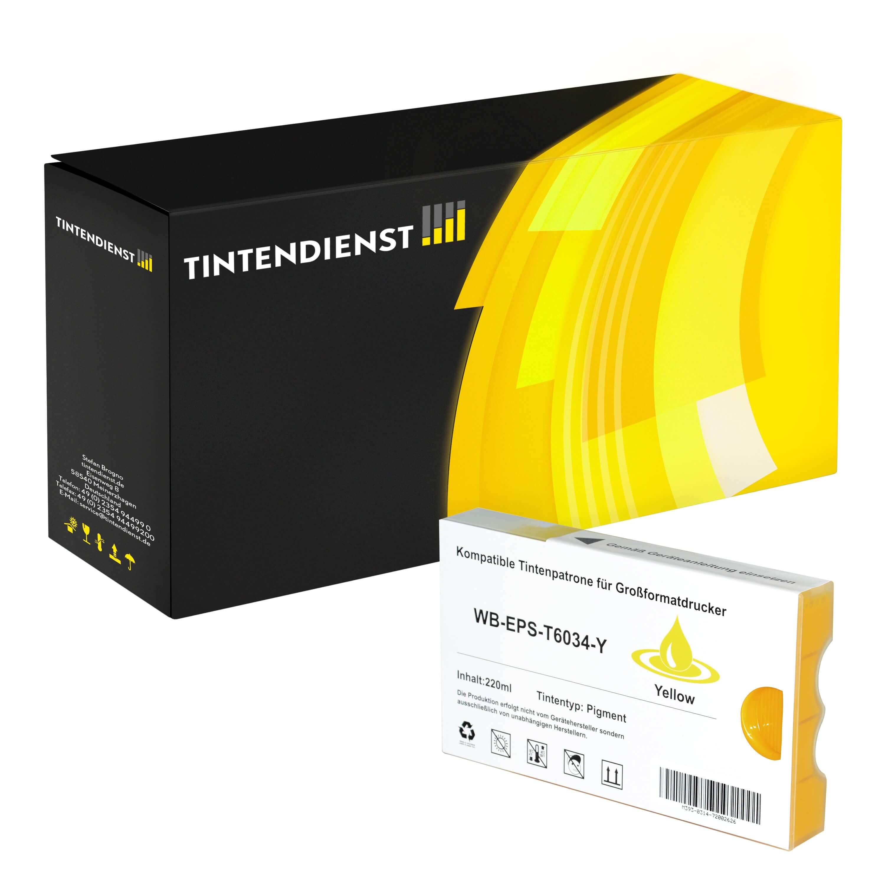 Druckerpatrone kompatibel für Epson Stylus Pro 9800 Xrite Eye One (C13T603400 / T6034) Gelb