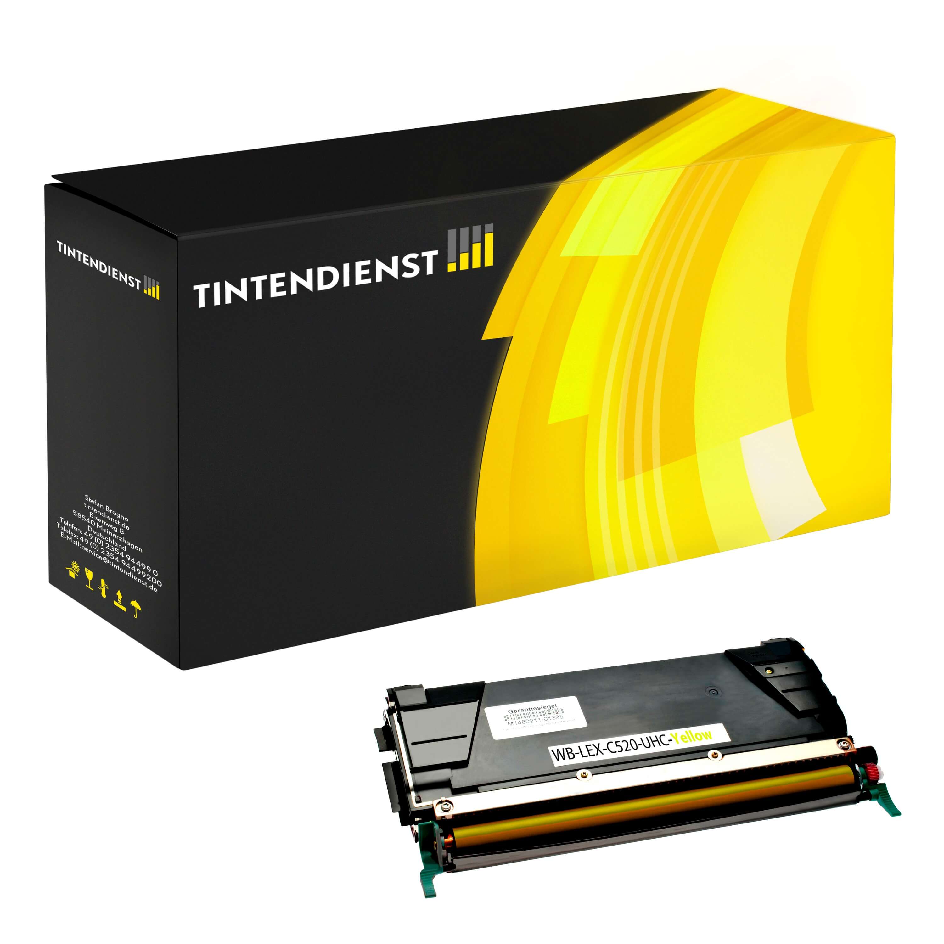 Toner kompatibel für Lexmark C 524 N (C5222YS) Gelb