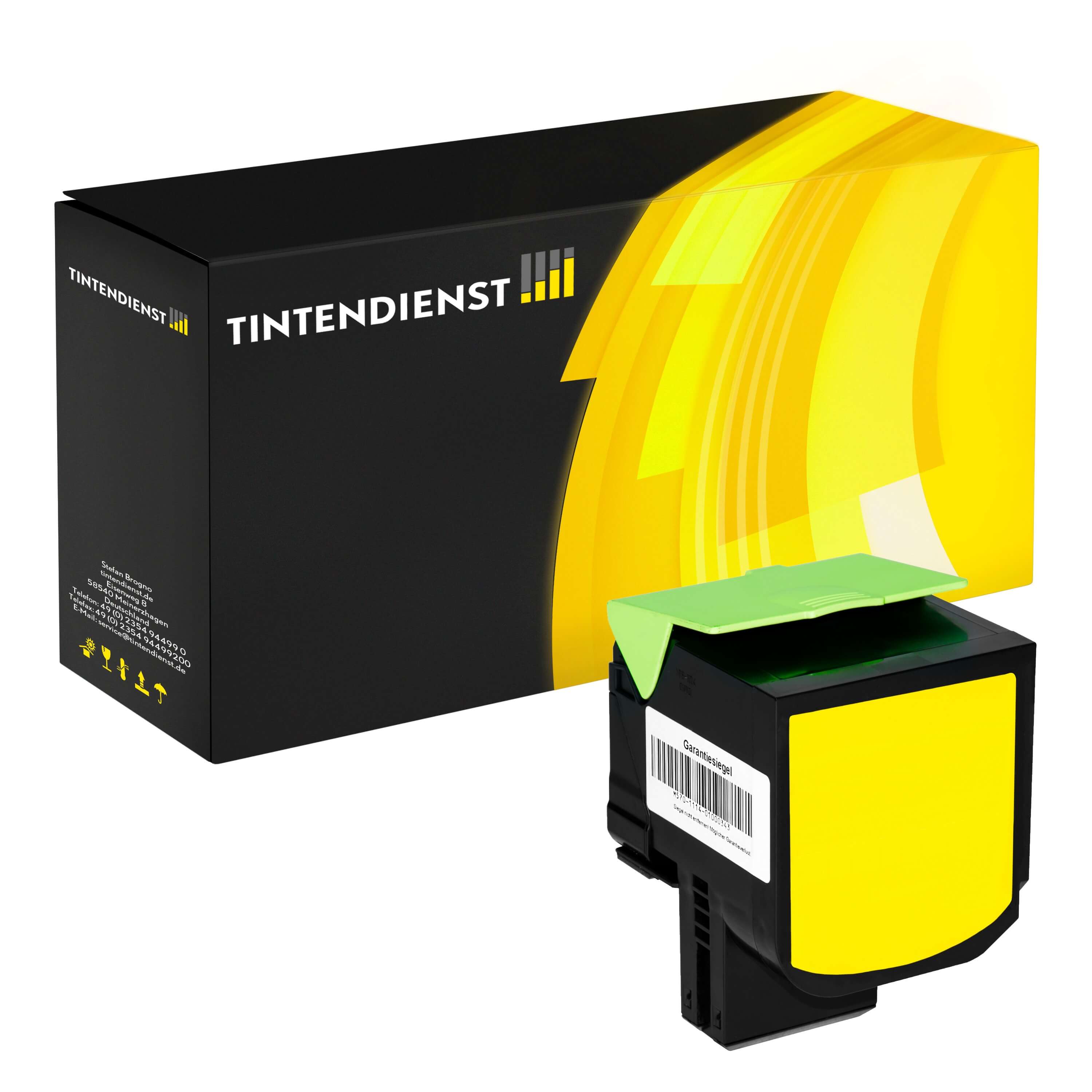 Toner kompatibel für Lexmark CX 510 dhe (80C0X40 / 800X4) Gelb