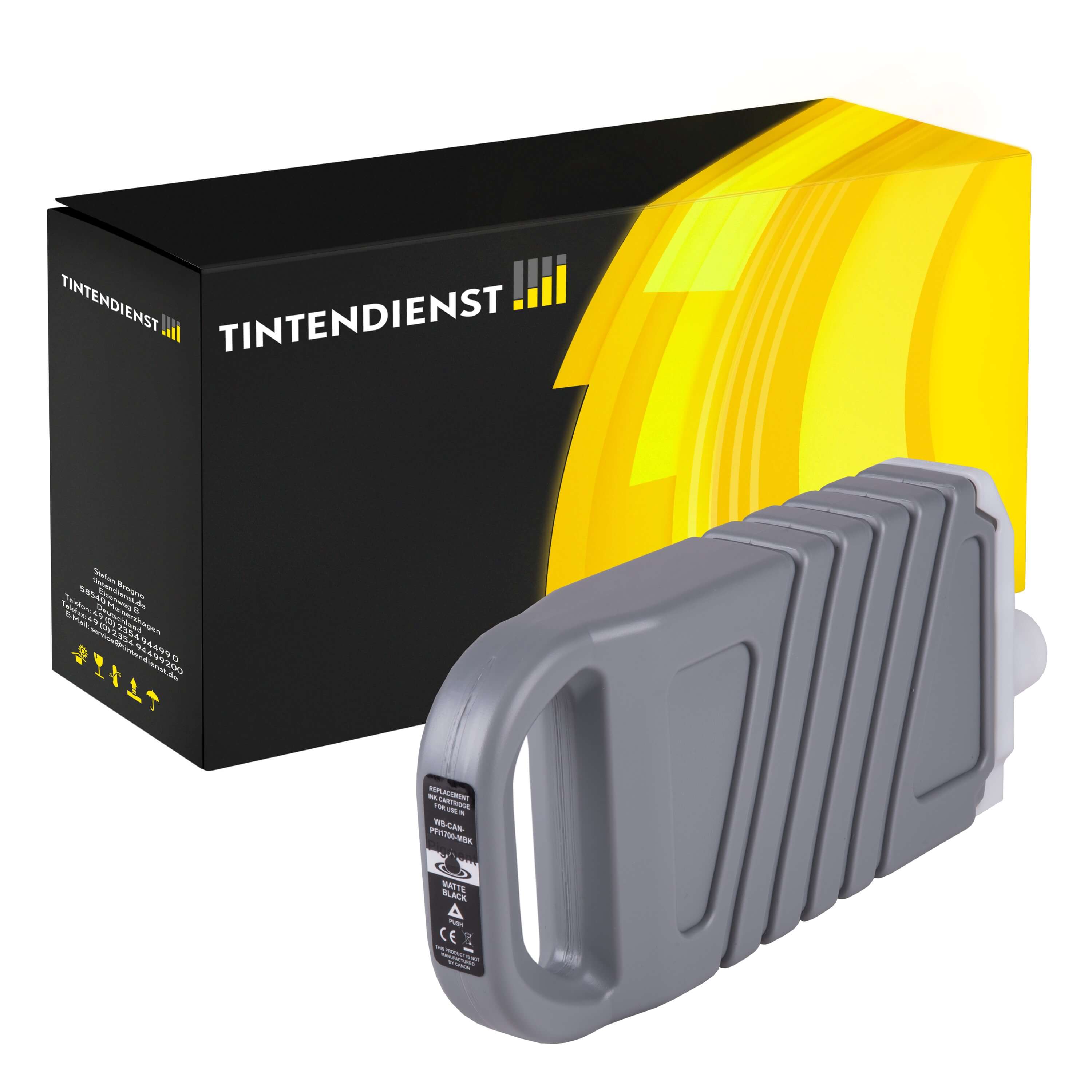 Druckerpatrone kompatibel für Canon PFI-1700MBK / 0774C001 Matt Schwarz