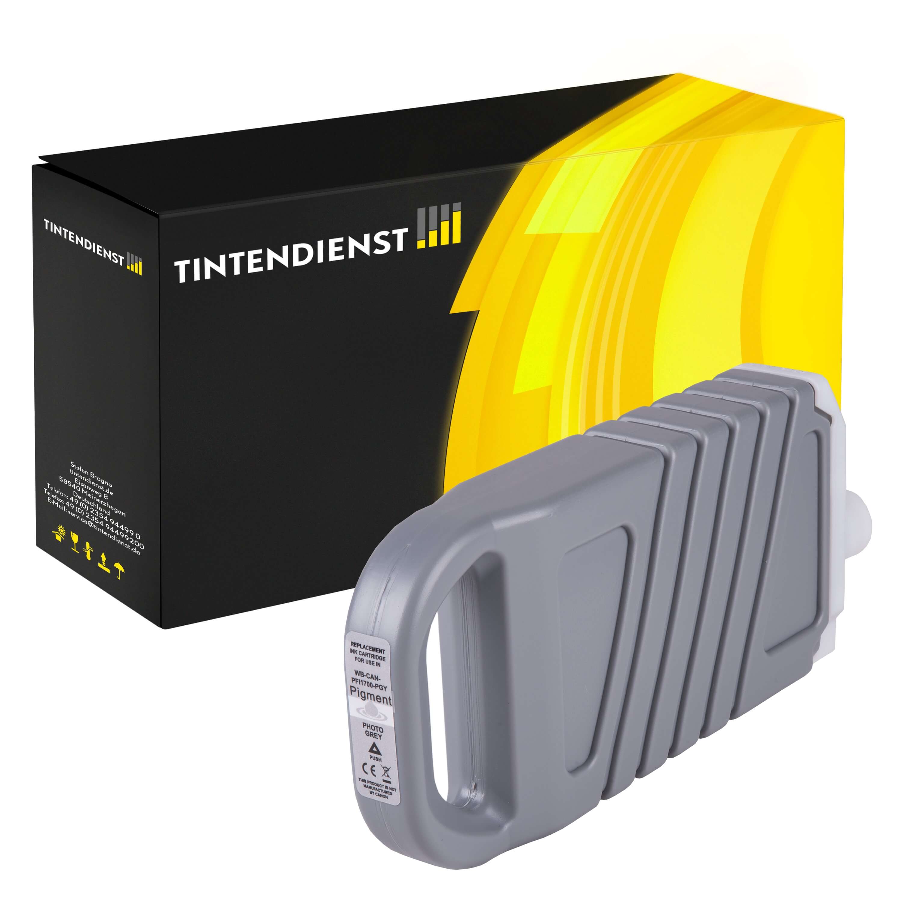 Druckerpatrone kompatibel für Canon imagePROGRAF Pro-4000 (0782C001 / PFI-1700PGY) Light Grau